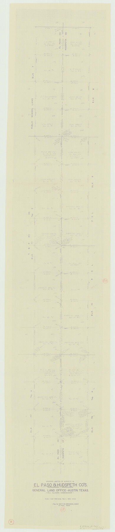 69040, El Paso County Working Sketch 18, General Map Collection