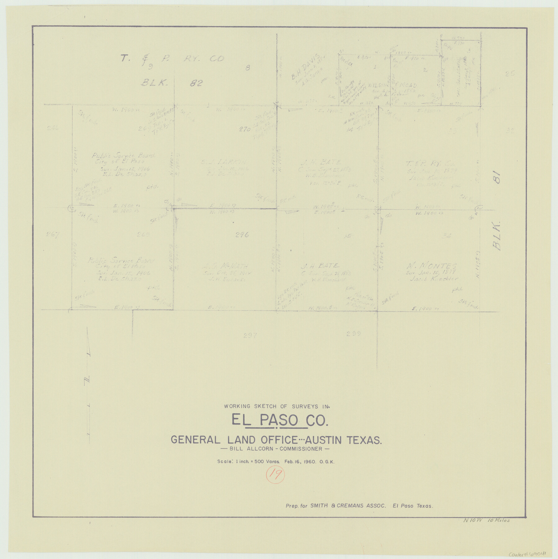 69041, El Paso County Working Sketch 19, General Map Collection
