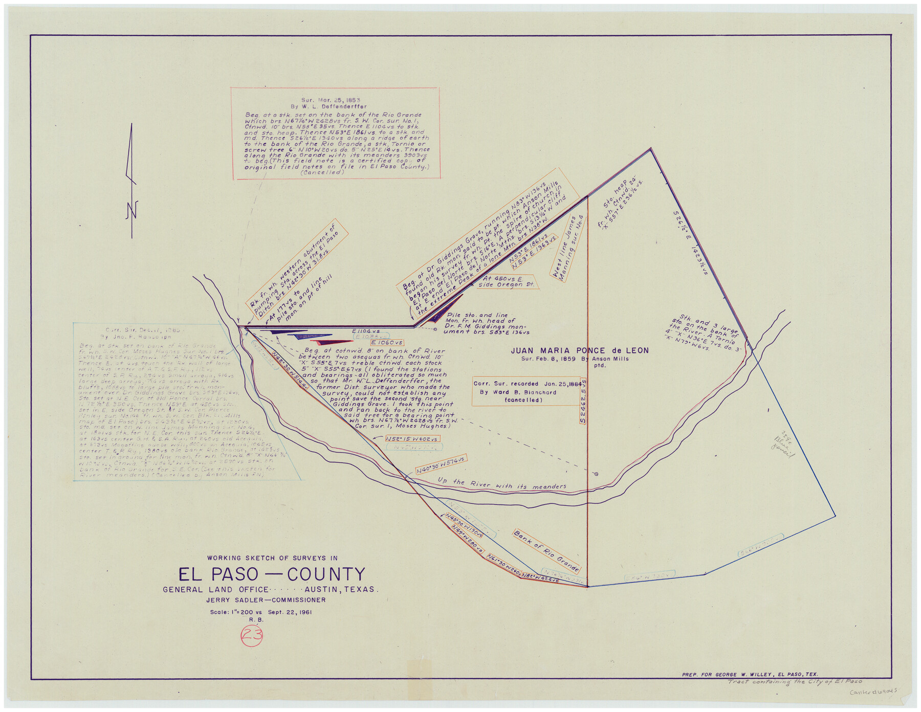 69045, El Paso County Working Sketch 23, General Map Collection