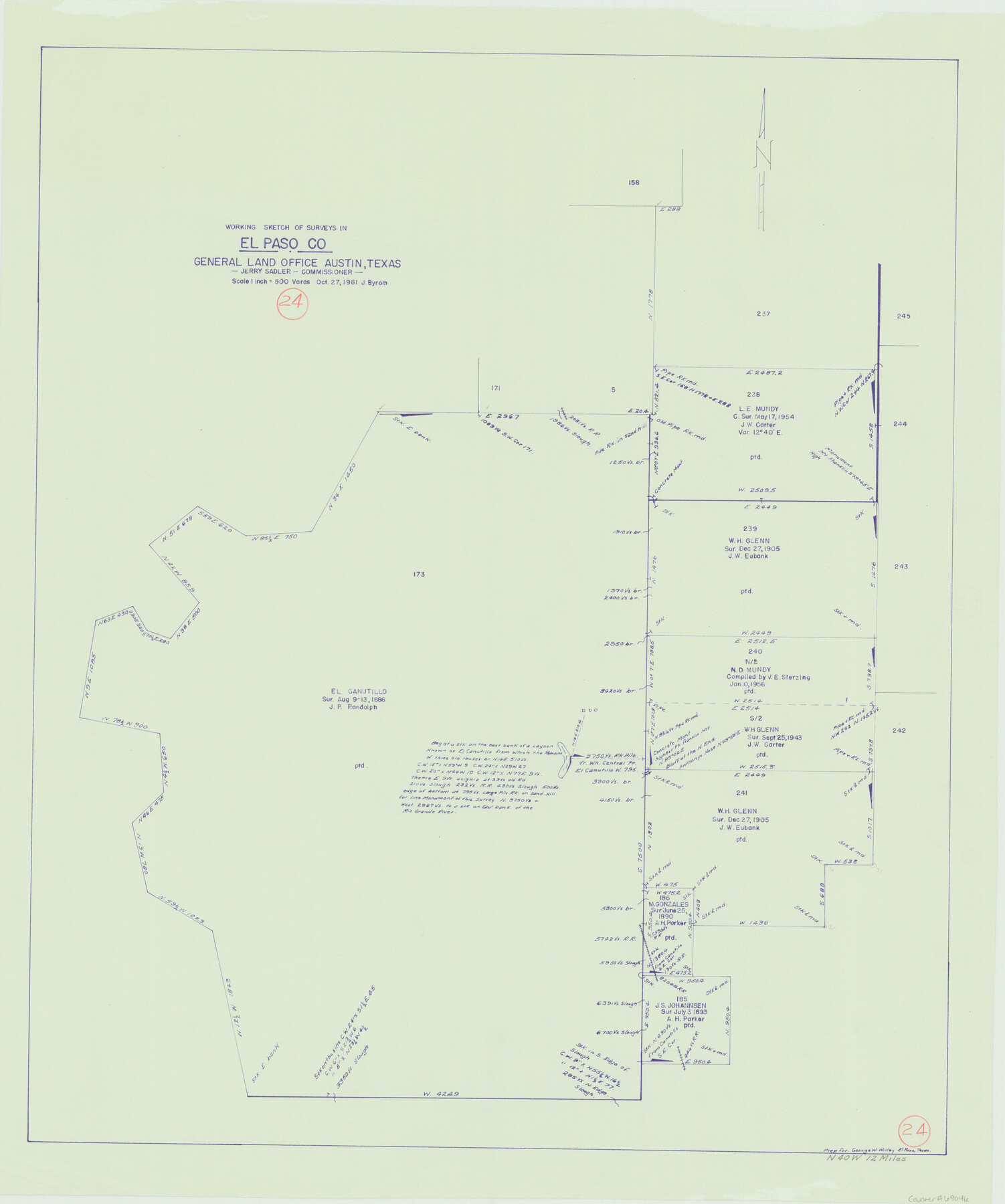 69046, El Paso County Working Sketch 24, General Map Collection