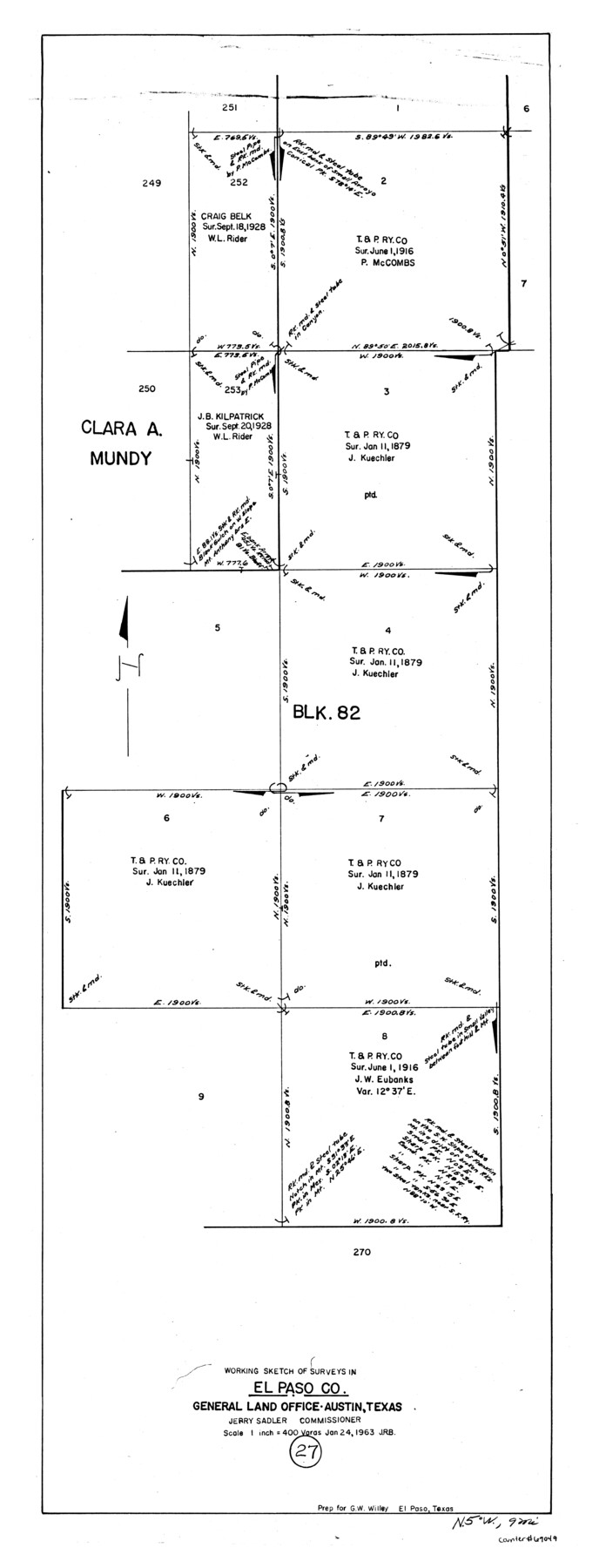 69049, El Paso County Working Sketch 27, General Map Collection