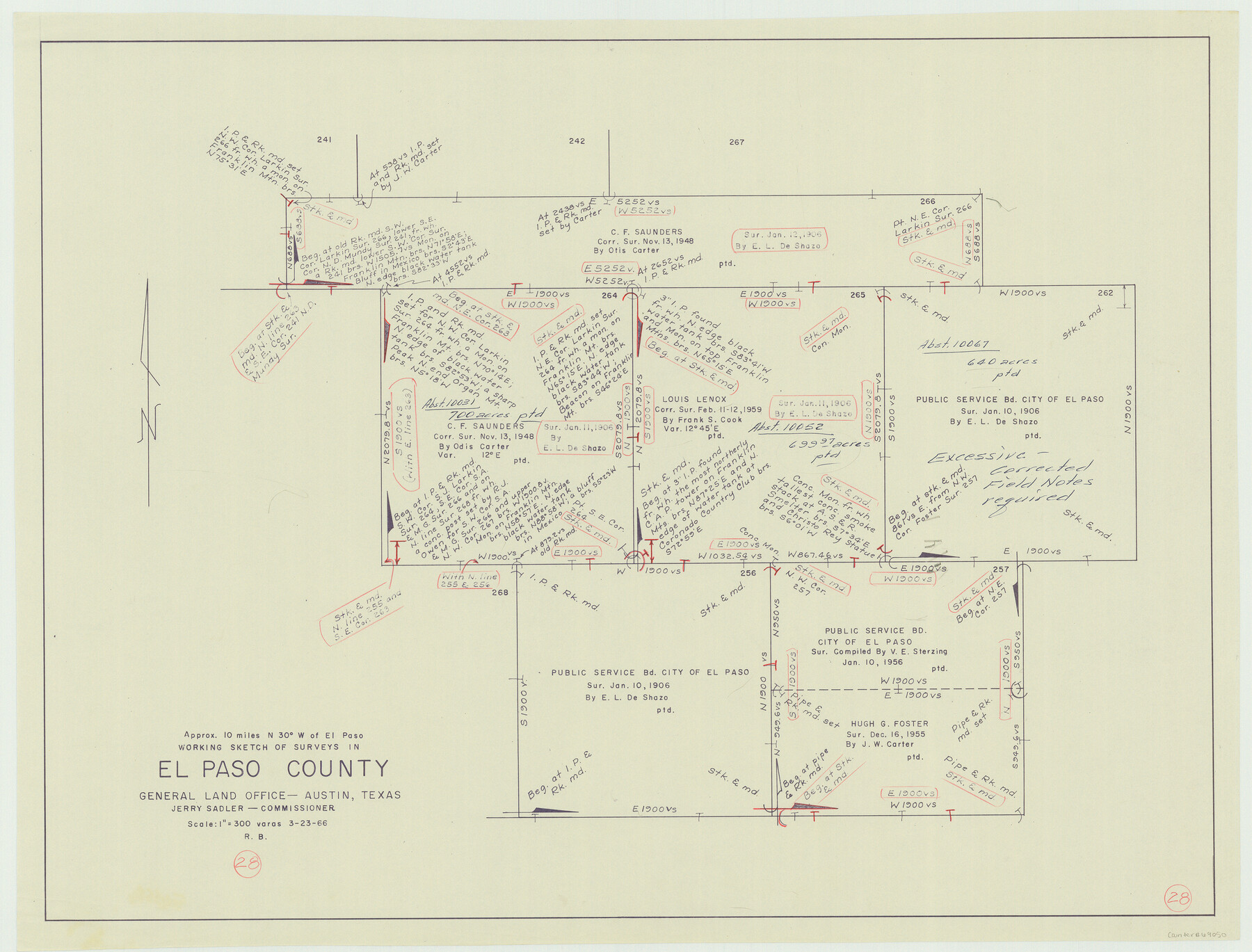 69050, El Paso County Working Sketch 28, General Map Collection