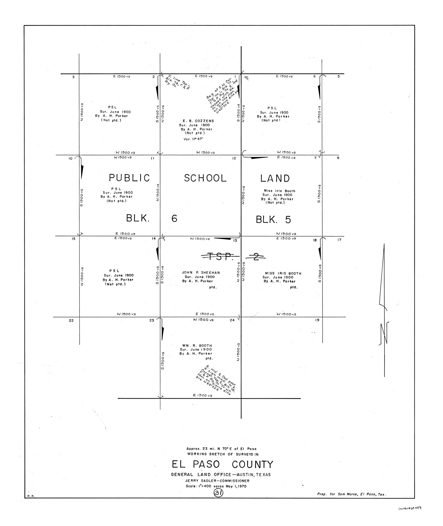 69053, El Paso County Working Sketch 31, General Map Collection