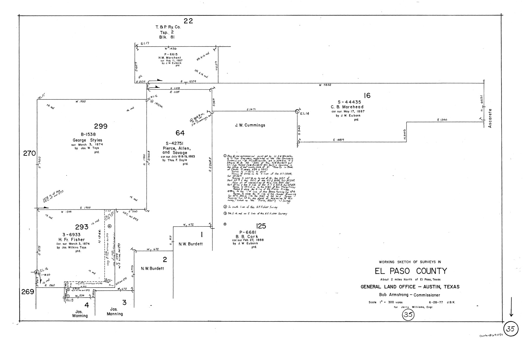 69057, El Paso County Working Sketch 35, General Map Collection