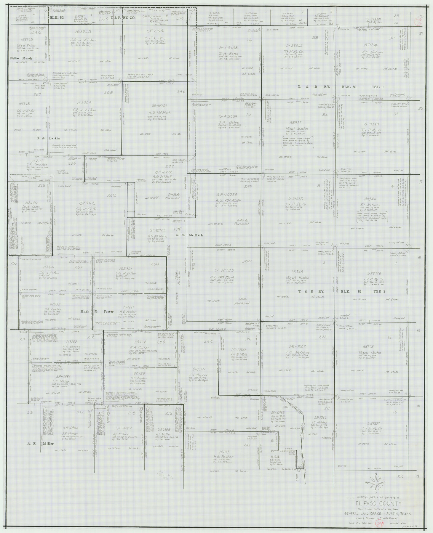 69061, El Paso County Working Sketch 39, General Map Collection