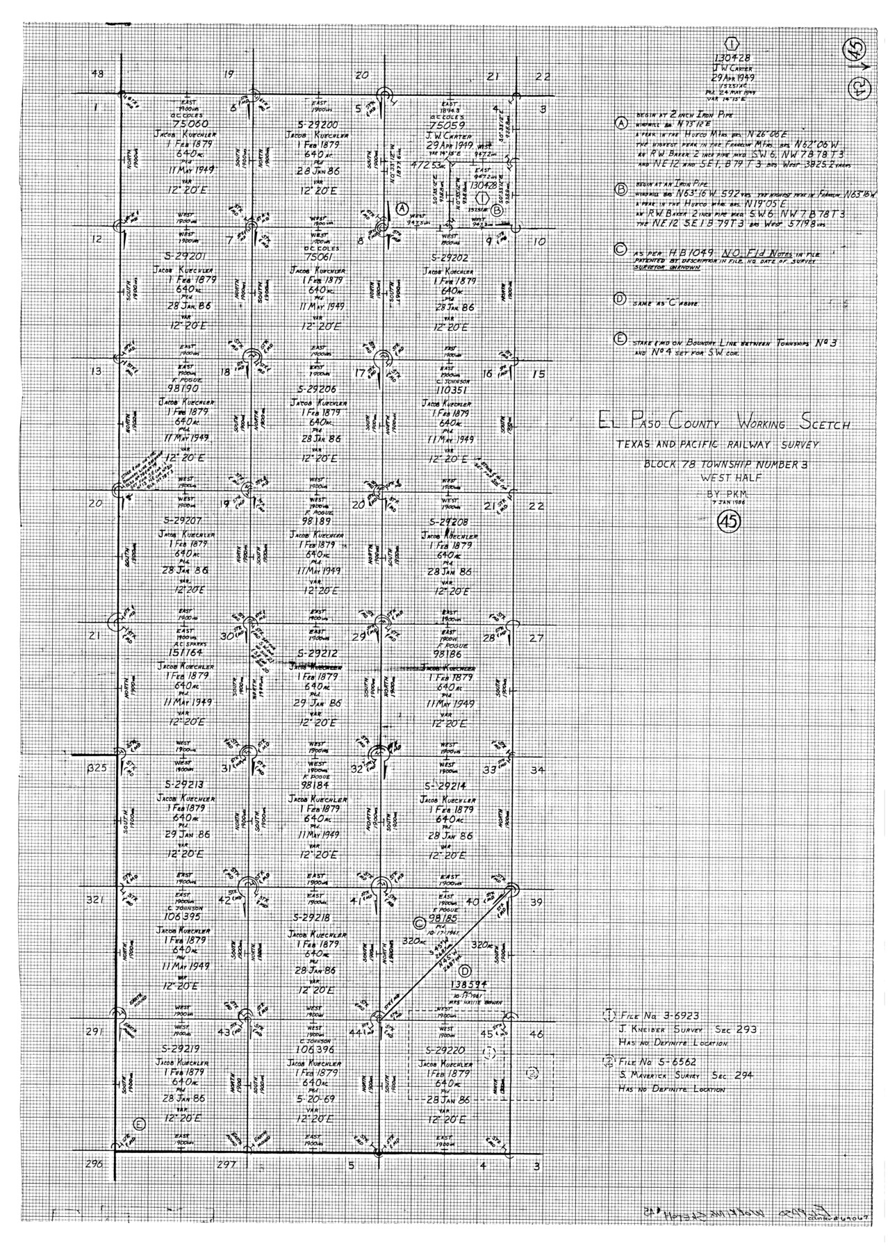 69067, El Paso County Working Sketch 45, General Map Collection