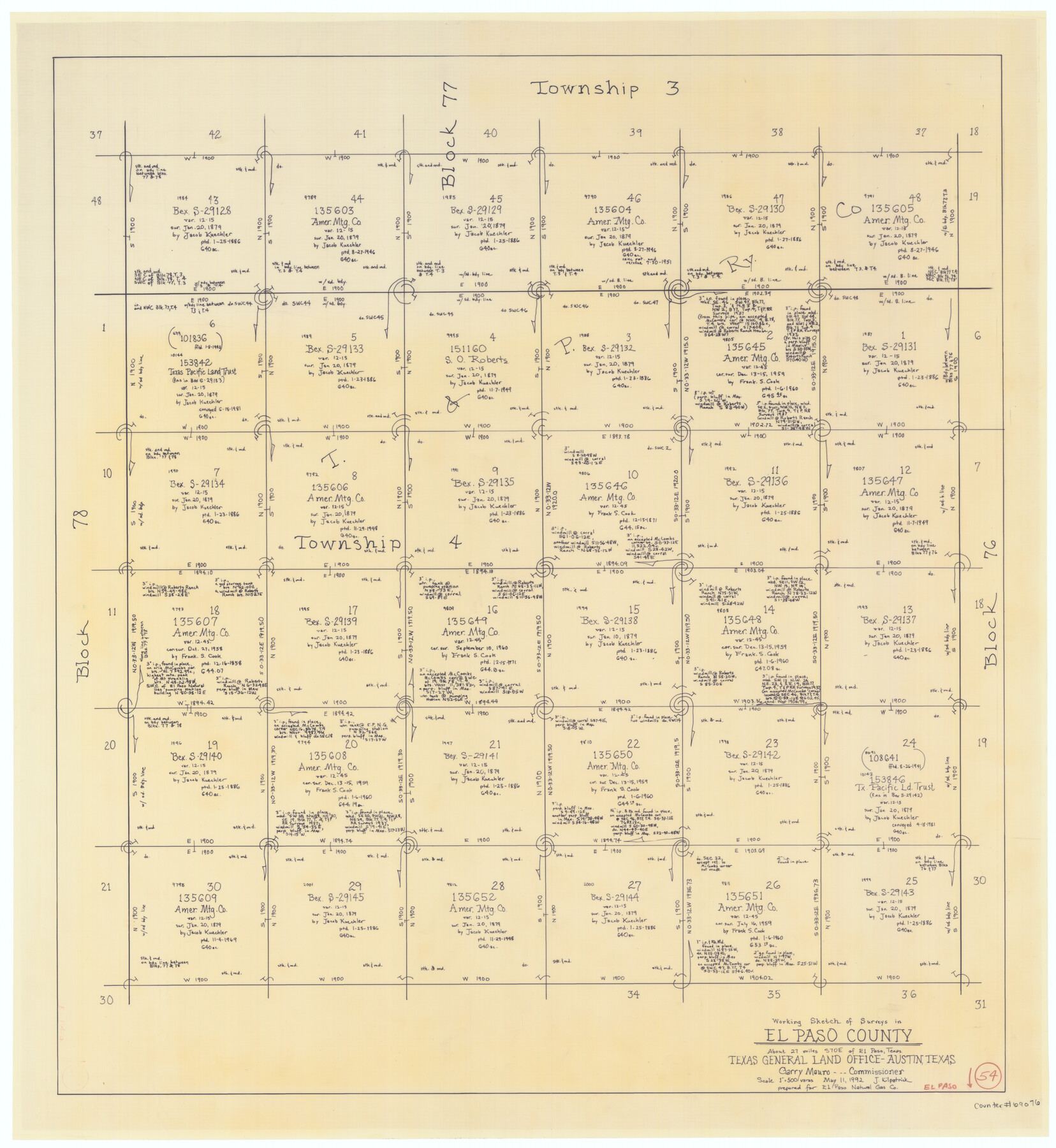 69076, El Paso County Working Sketch 54, General Map Collection