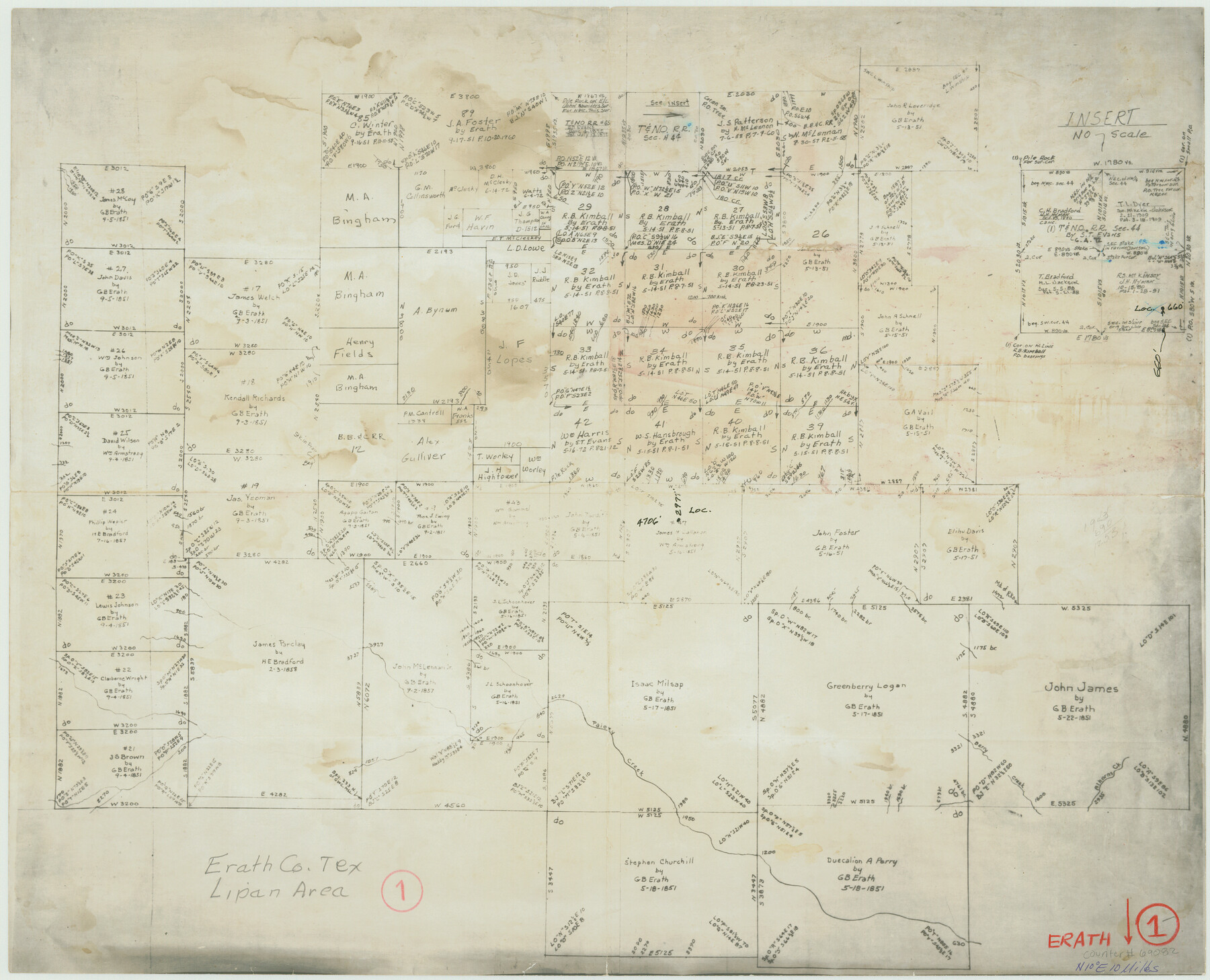 69082, Erath County Working Sketch 1, General Map Collection