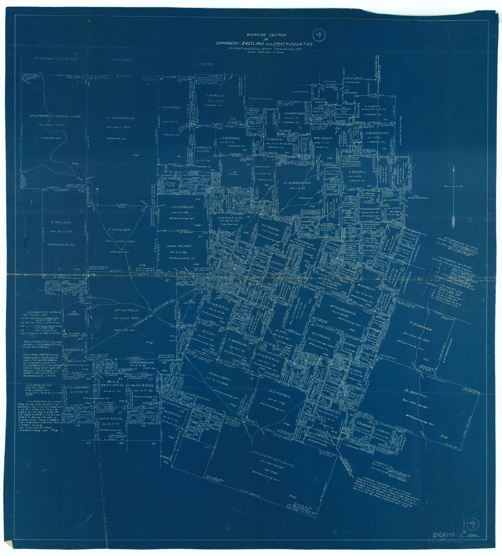 69085, Erath County Working Sketch 4, General Map Collection