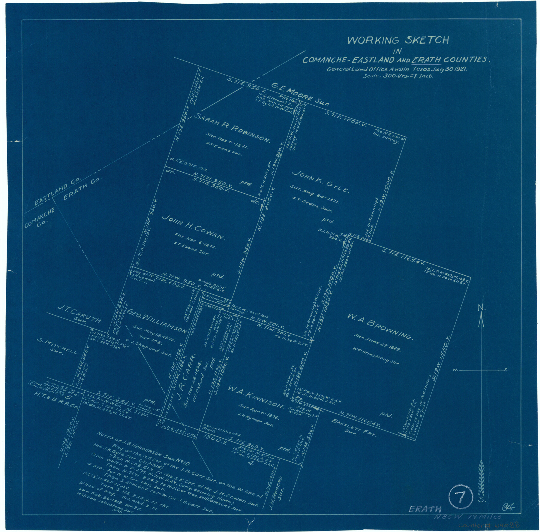 69088, Erath County Working Sketch 7, General Map Collection