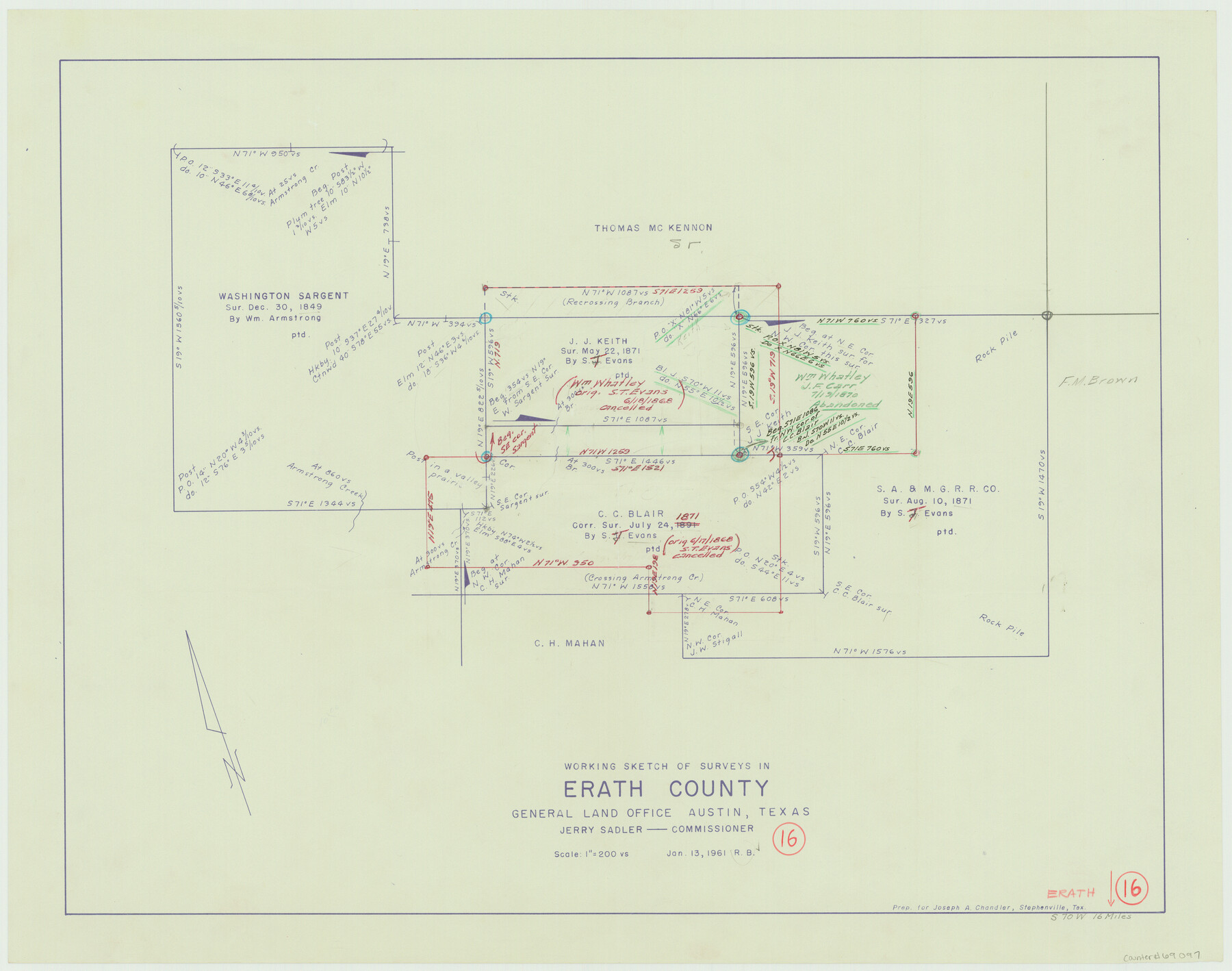 69097, Erath County Working Sketch 16, General Map Collection