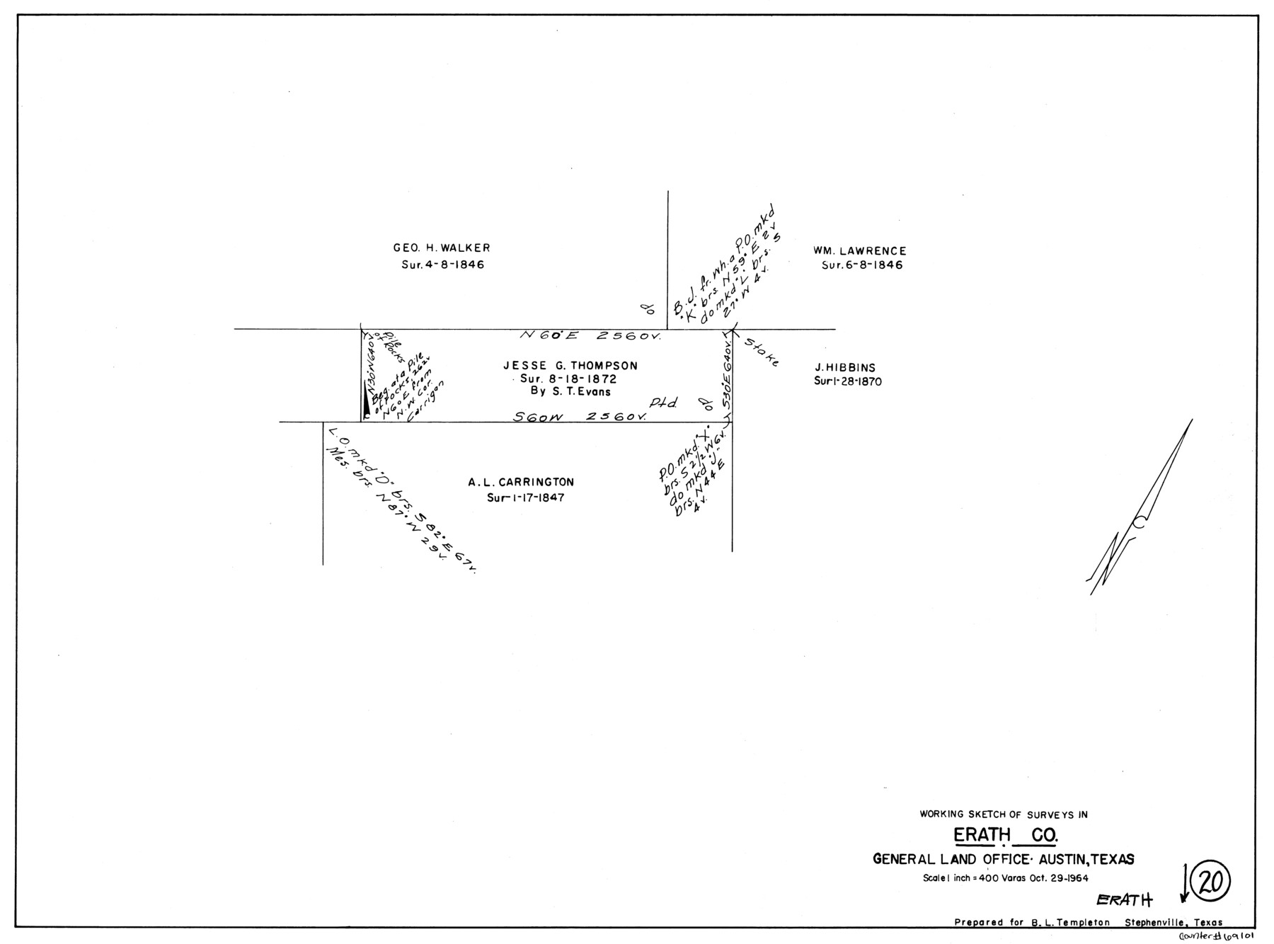 69101, Erath County Working Sketch 20, General Map Collection