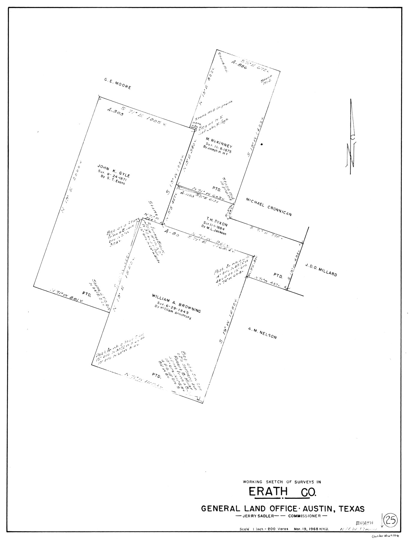 69106, Erath County Working Sketch 25, General Map Collection