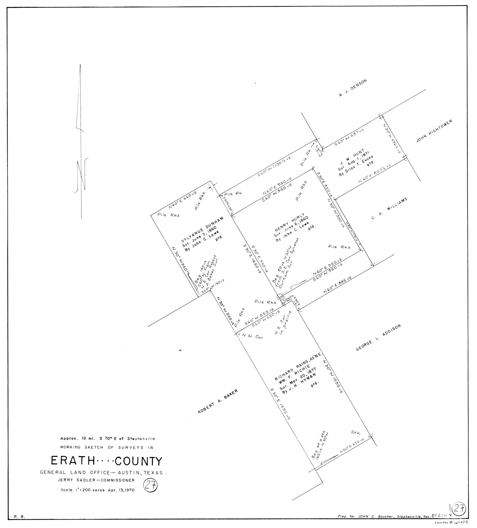 69108, Erath County Working Sketch 27, General Map Collection
