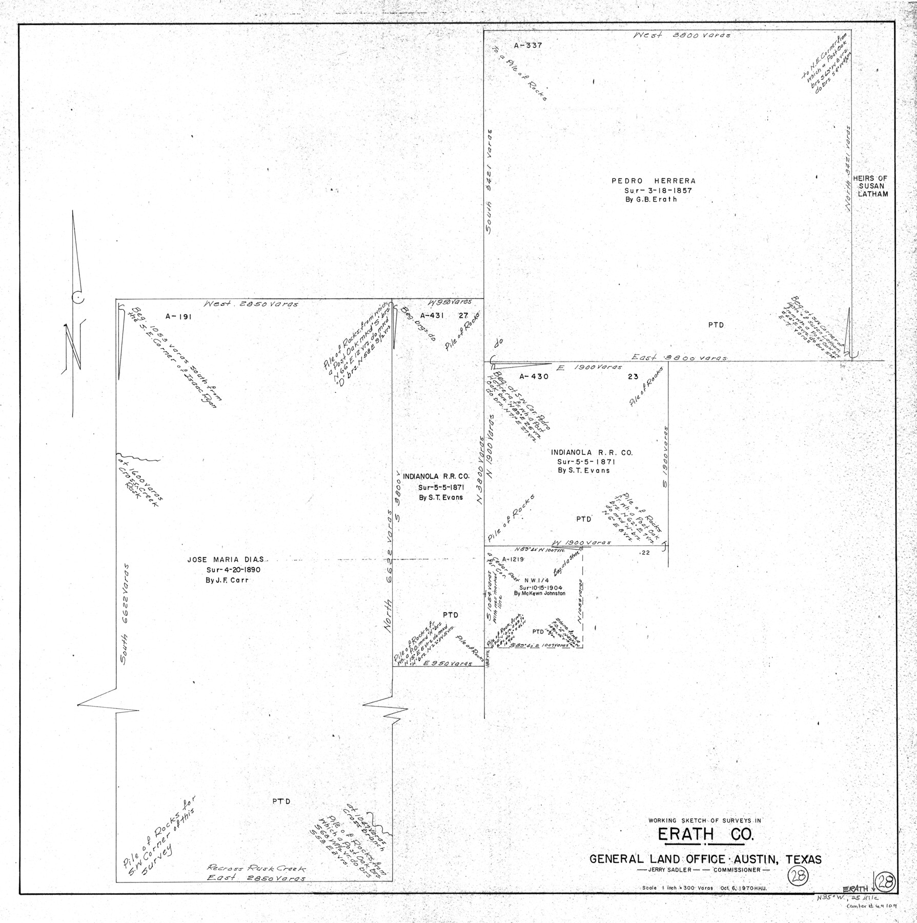 69109, Erath County Working Sketch 28, General Map Collection
