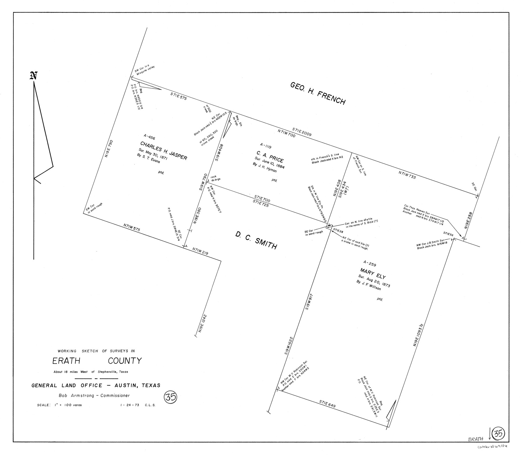 69116, Erath County Working Sketch 35, General Map Collection