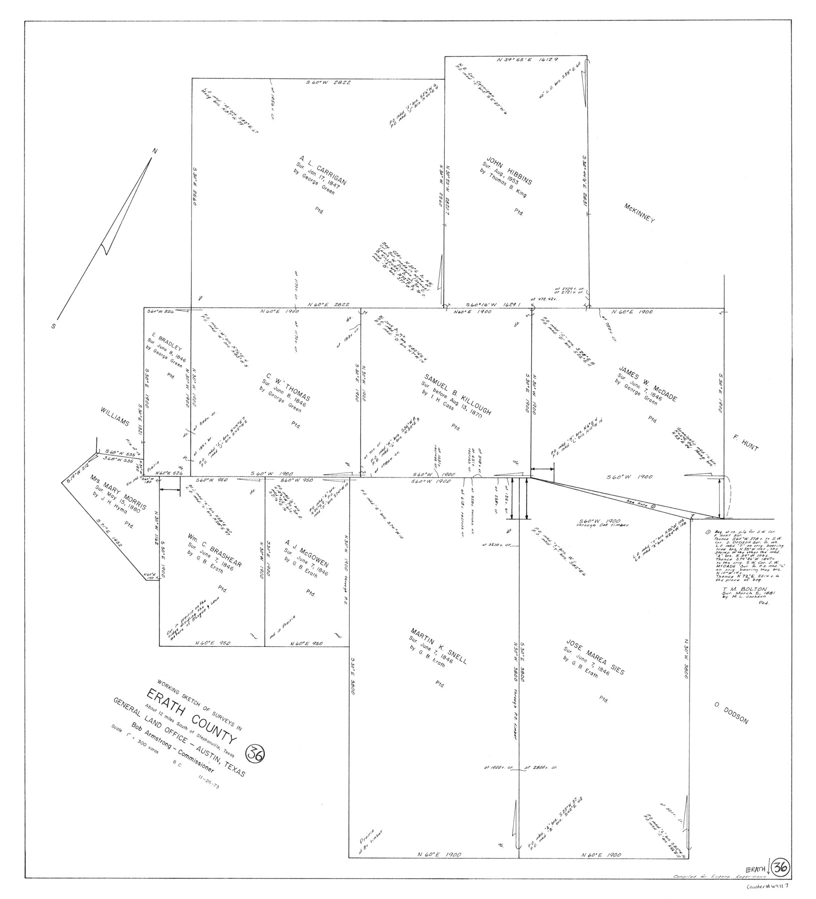 69117, Erath County Working Sketch 36, General Map Collection