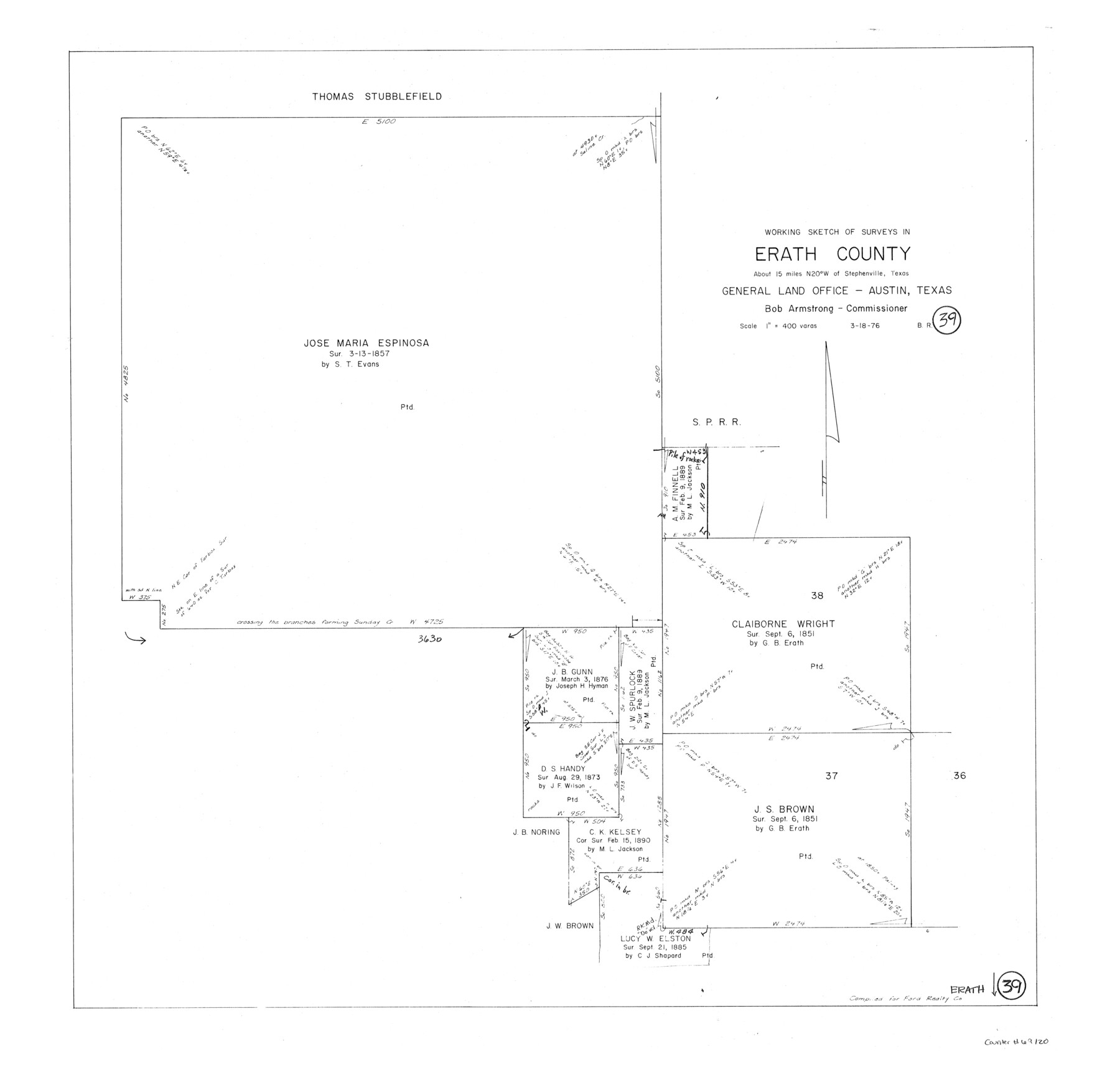 69120, Erath County Working Sketch 39, General Map Collection