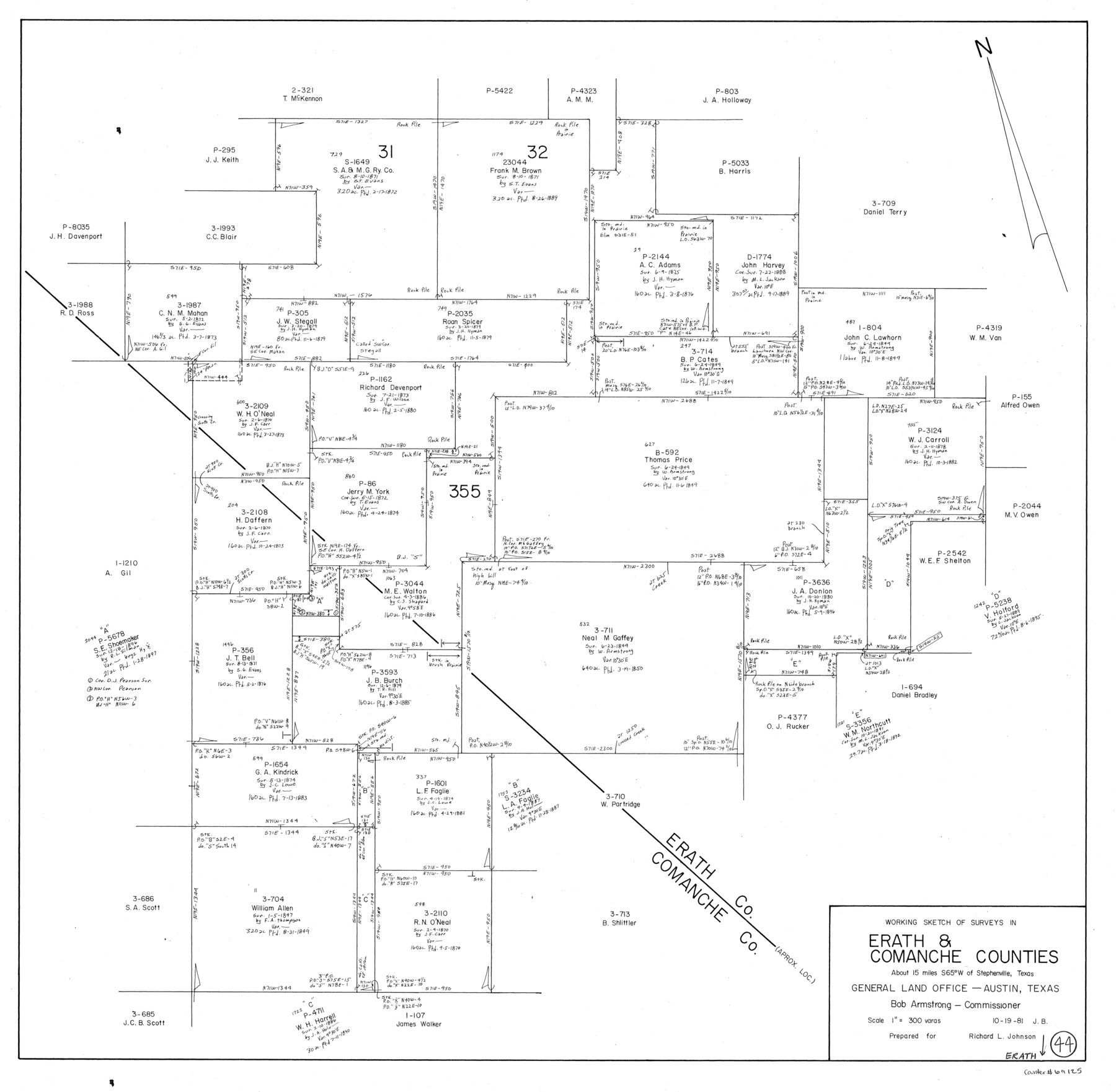 69125, Erath County Working Sketch 44, General Map Collection