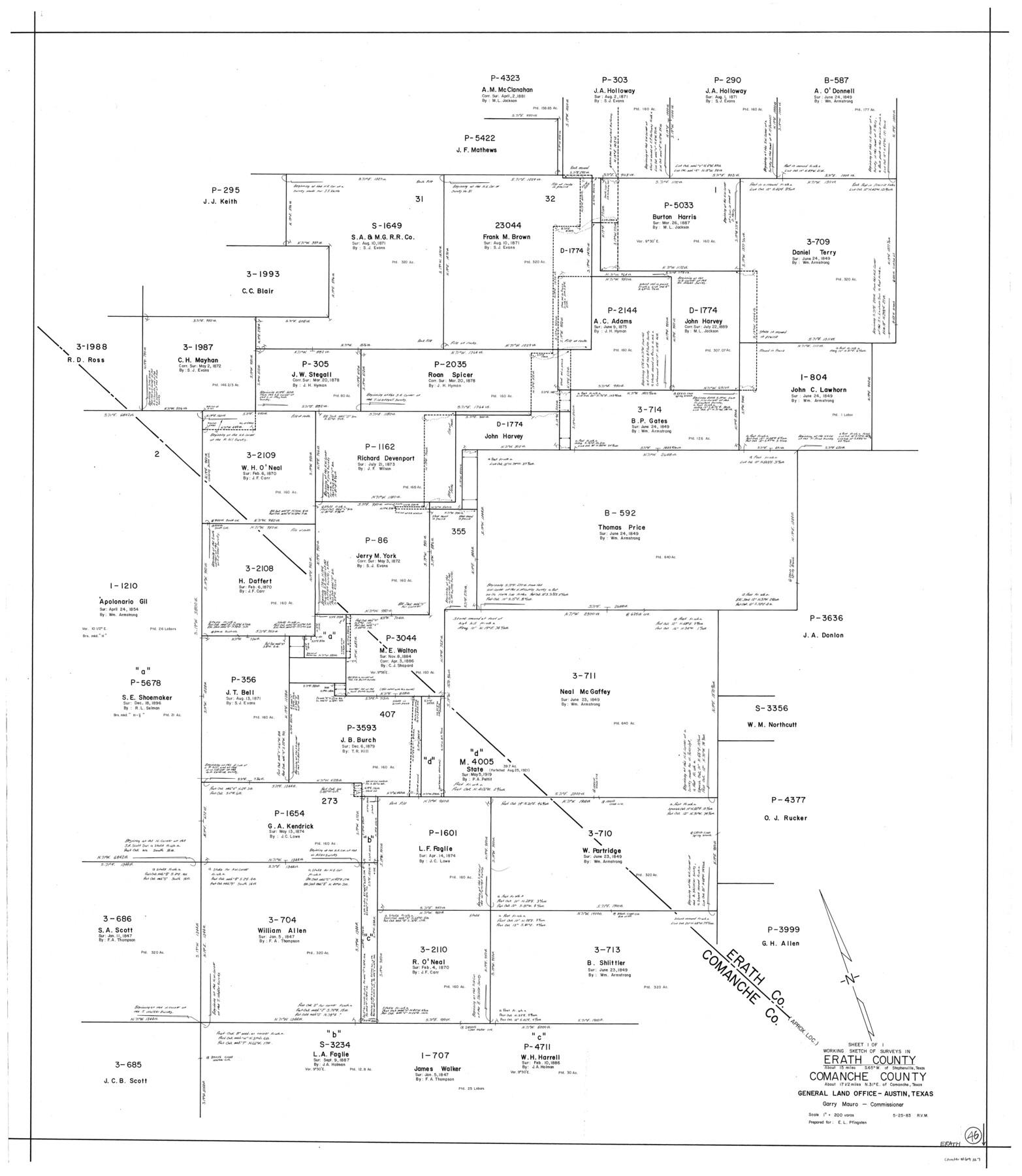 69127, Erath County Working Sketch 46, General Map Collection