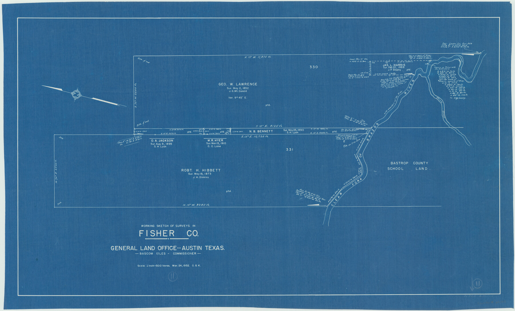 69145, Fisher County Working Sketch 11, General Map Collection