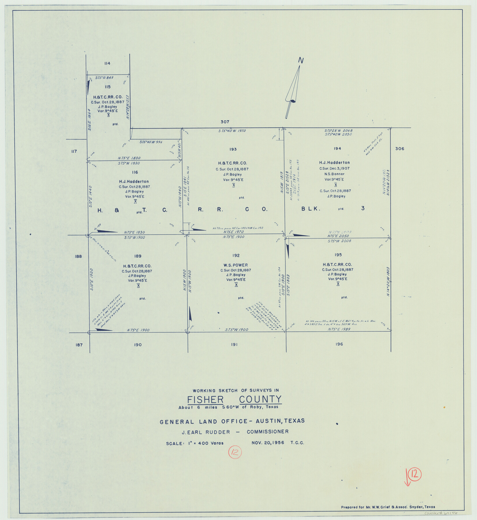 69146, Fisher County Working Sketch 12, General Map Collection