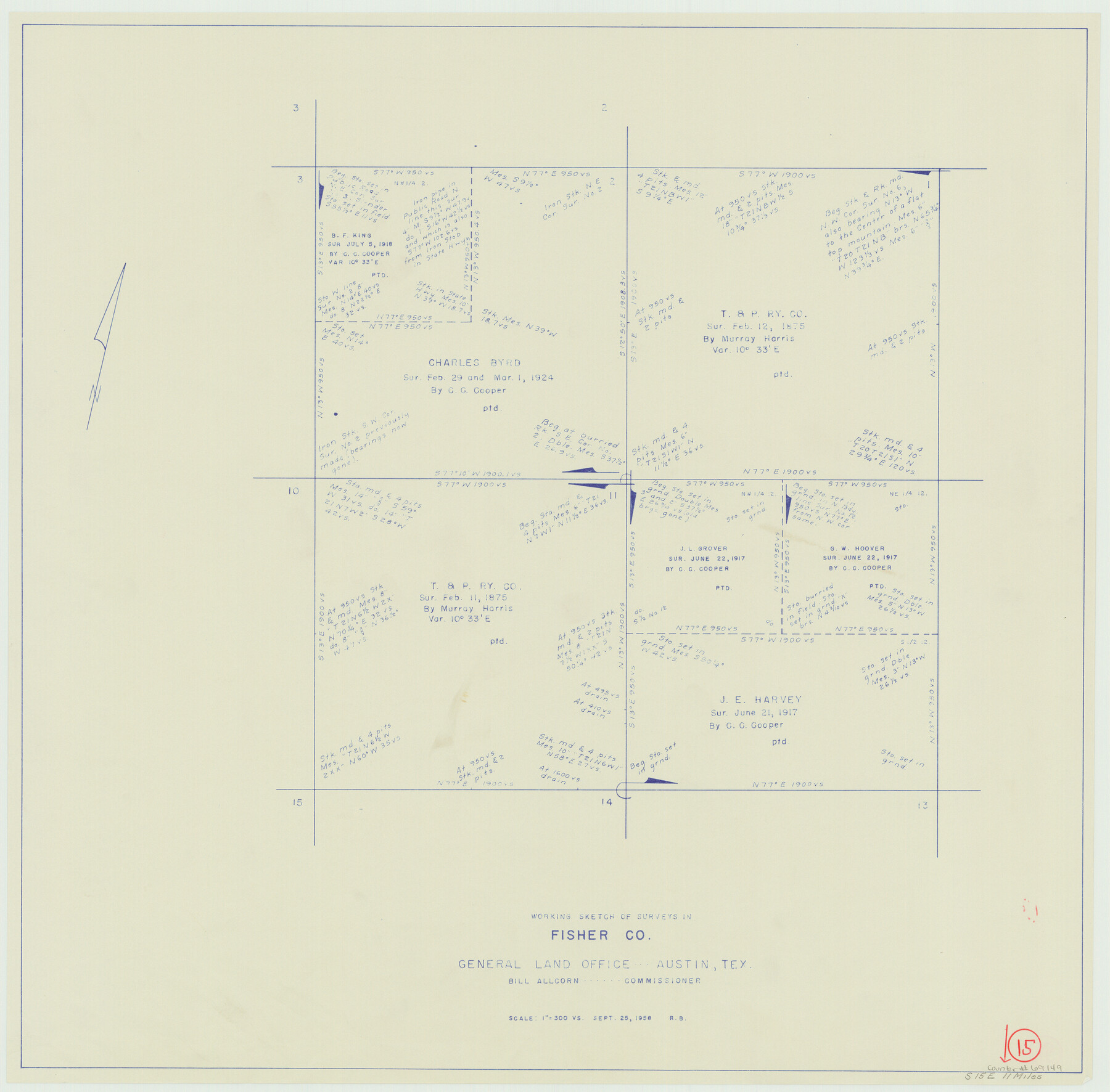 69149, Fisher County Working Sketch 15, General Map Collection