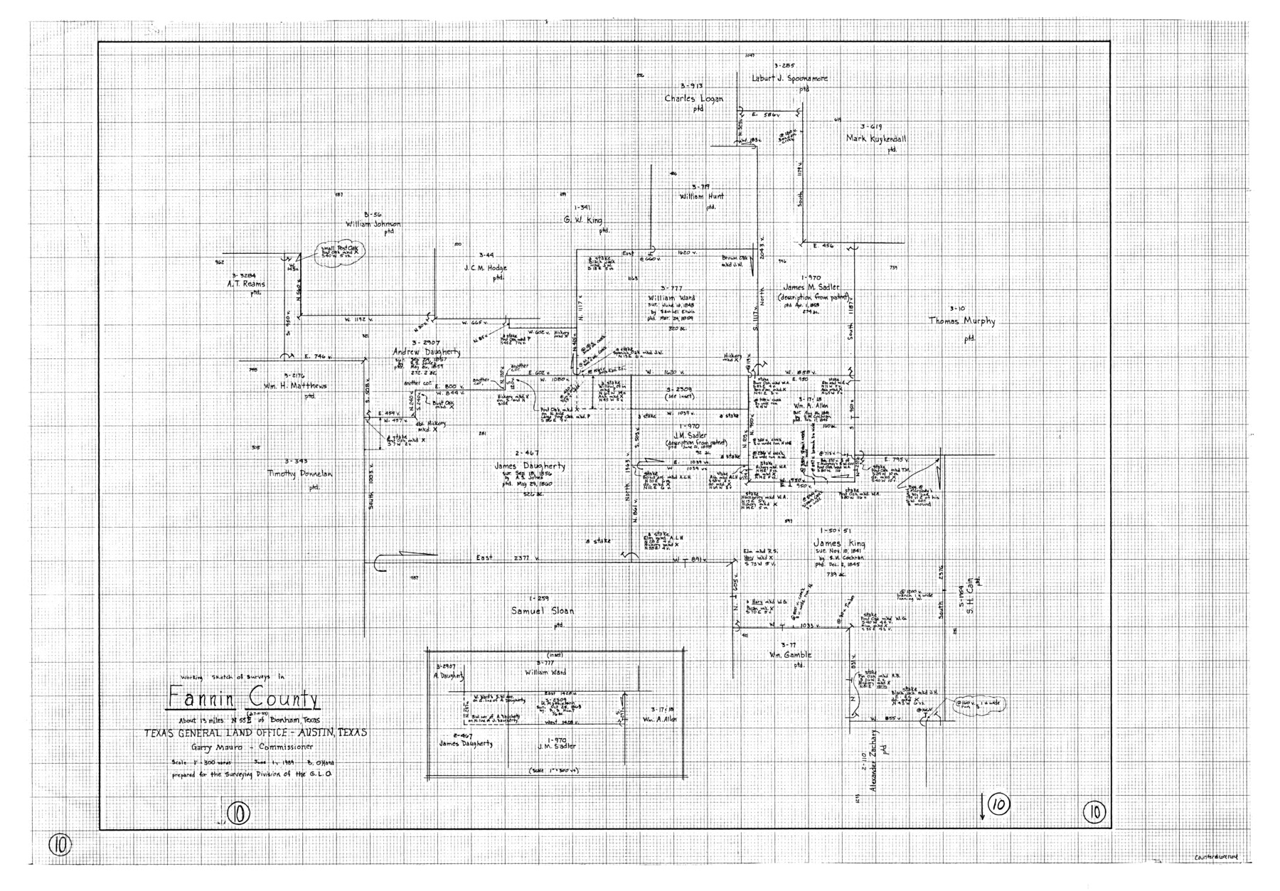 69164, Fannin County Working Sketch 10, General Map Collection