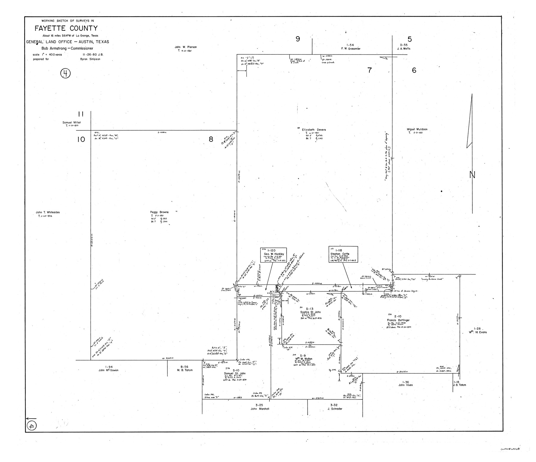 69168, Fayette County Working Sketch 4, General Map Collection