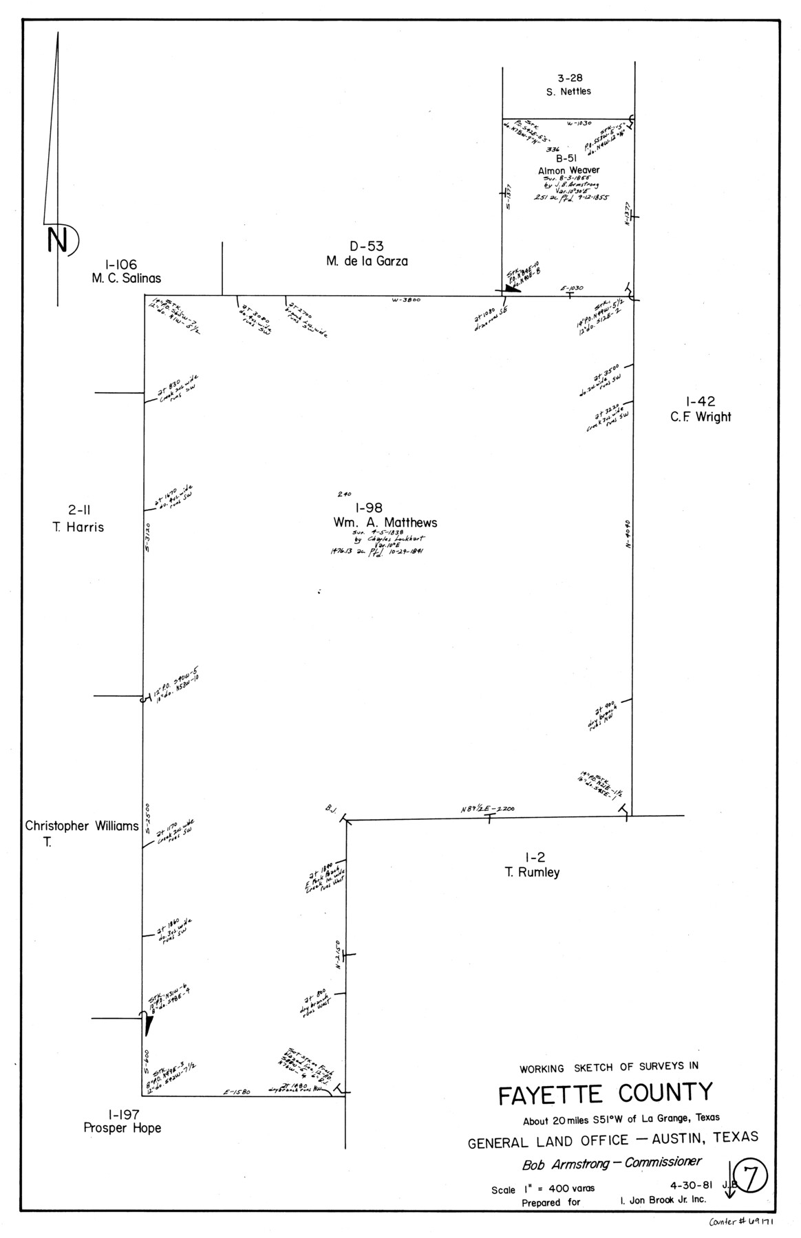 69171, Fayette County Working Sketch 7, General Map Collection