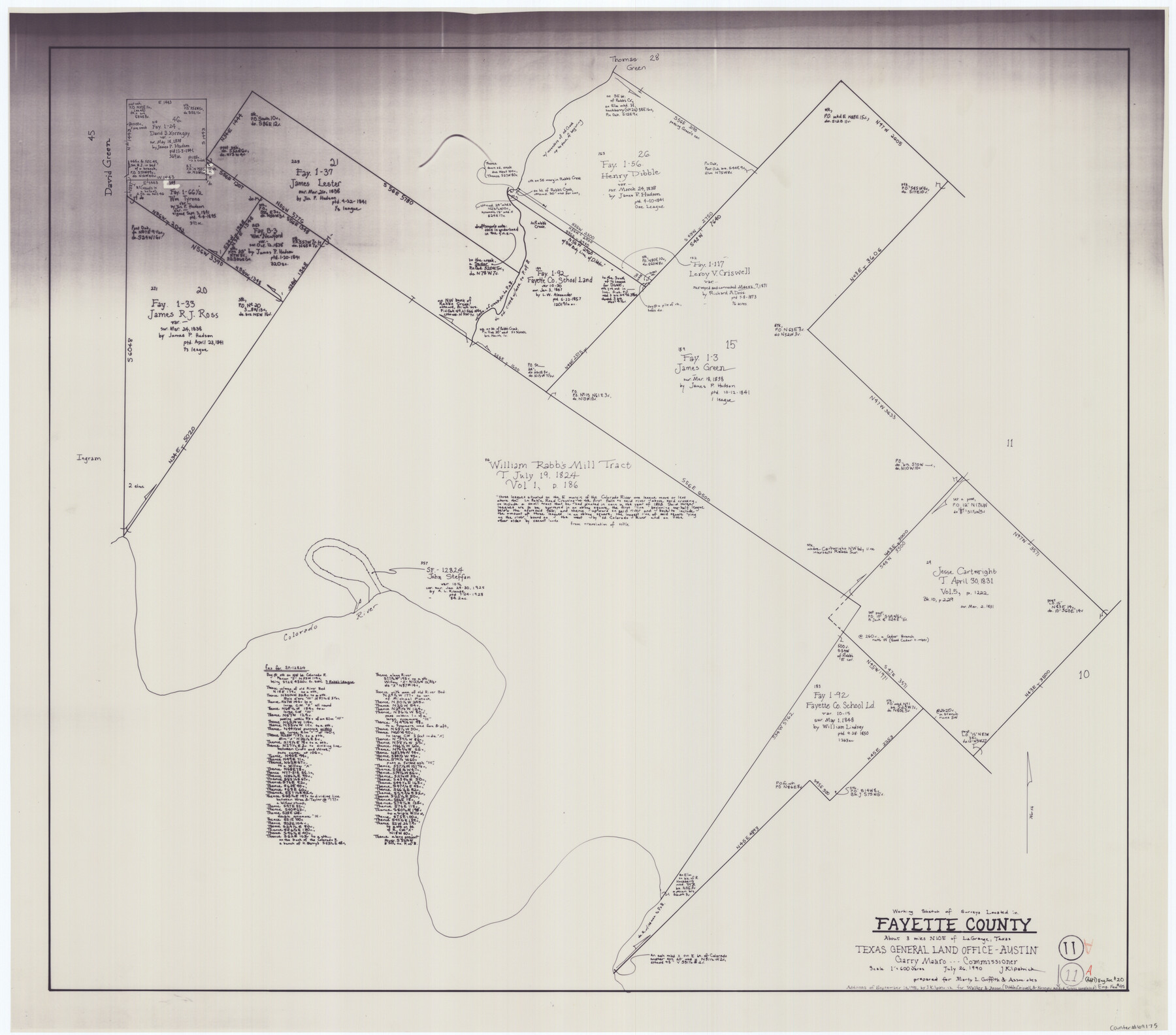 69175, Fayette County Working Sketch 11, General Map Collection