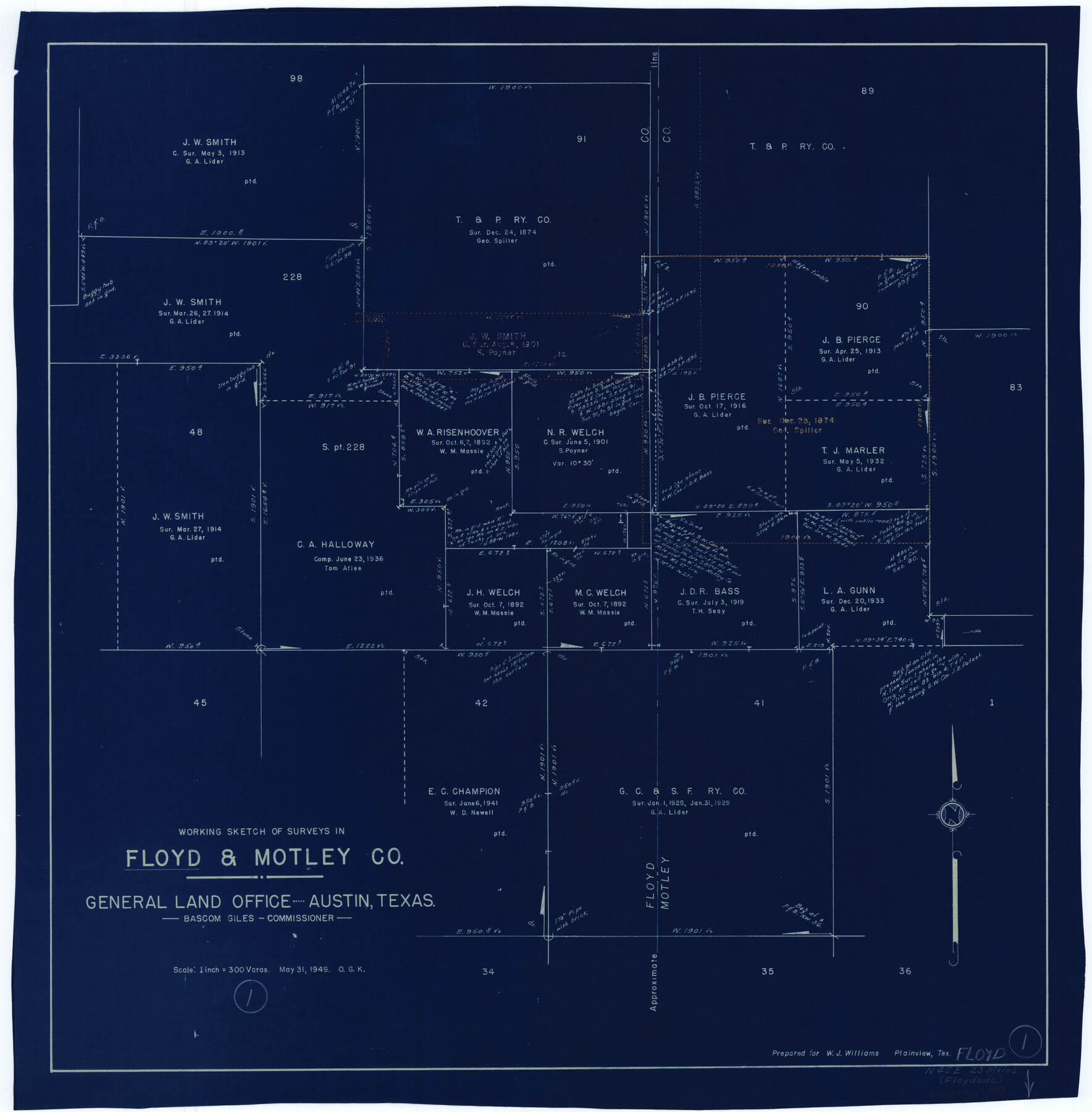 69180, Floyd County Working Sketch 1, General Map Collection