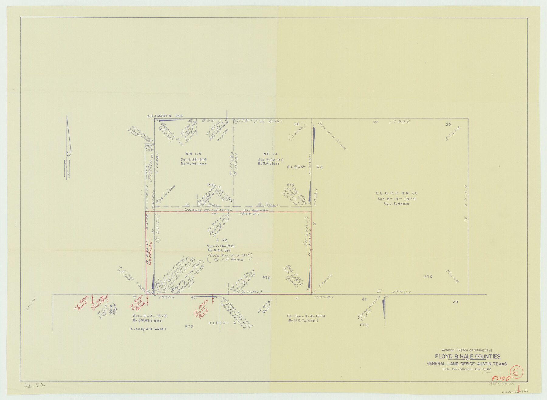 69185, Floyd County Working Sketch 6, General Map Collection