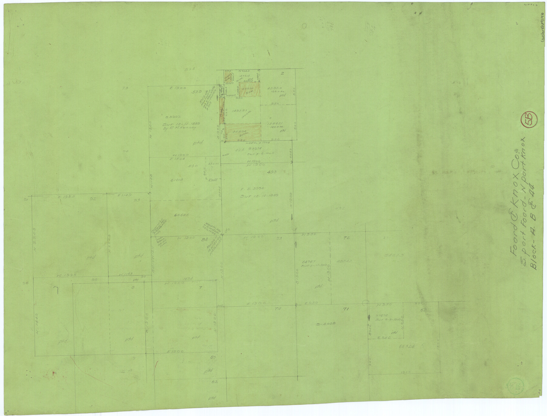 69196, Foard County Working Sketch 5b, General Map Collection