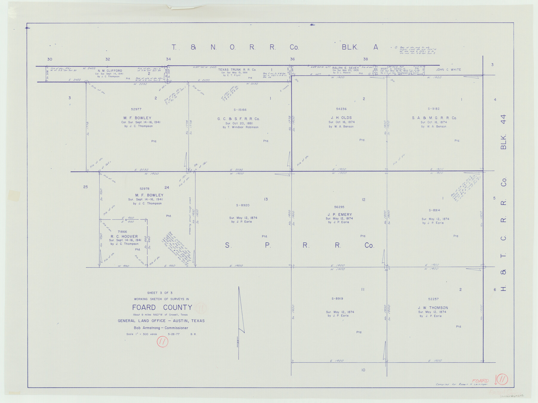 69202, Foard County Working Sketch 11, General Map Collection