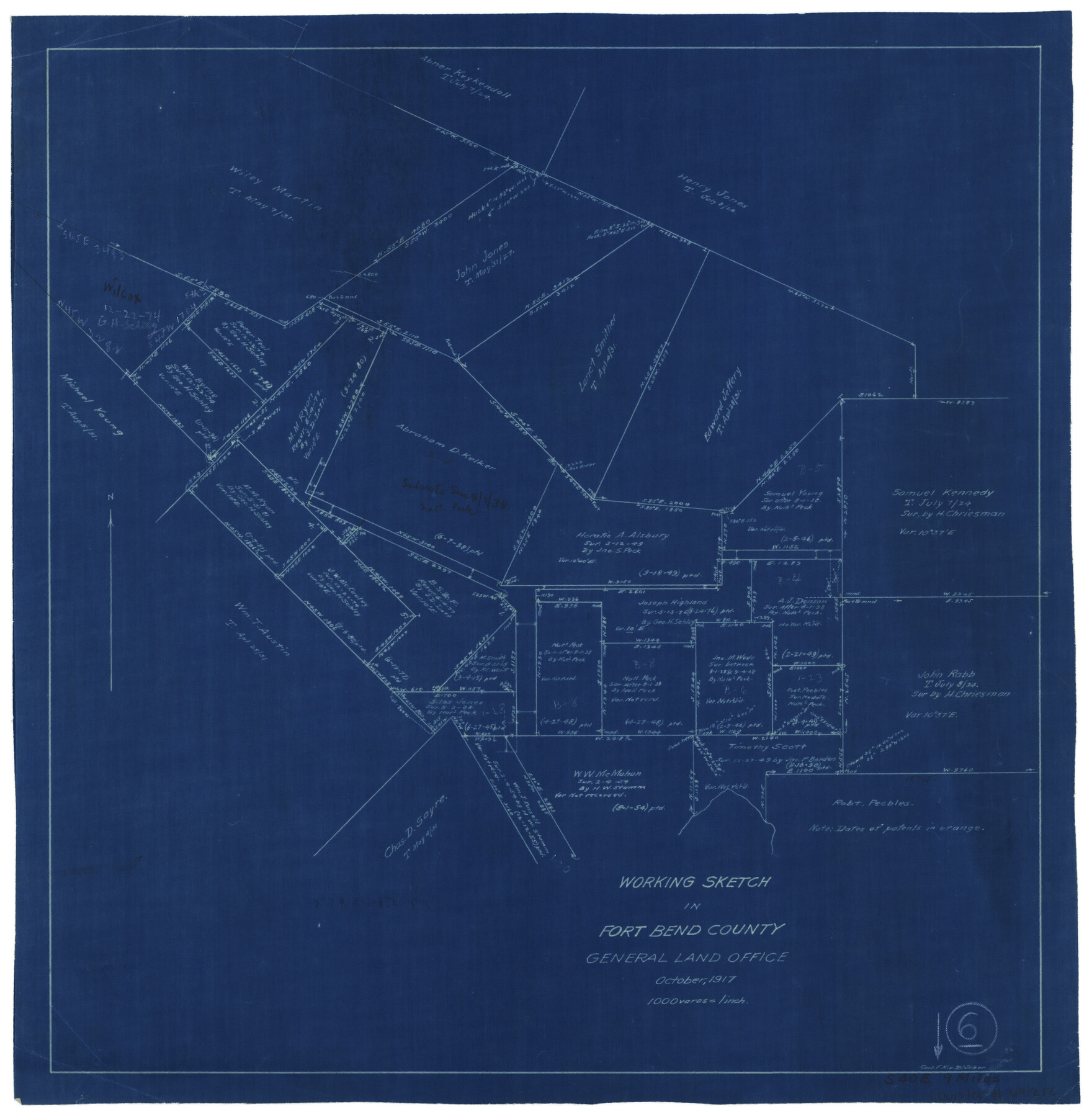 69212, Fort Bend County Working Sketch 6, General Map Collection
