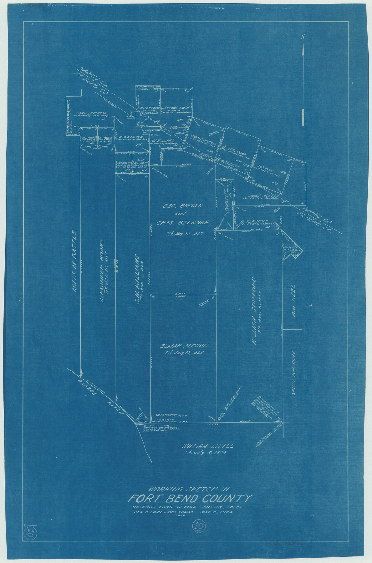 69216, Fort Bend County Working Sketch 10, General Map Collection
