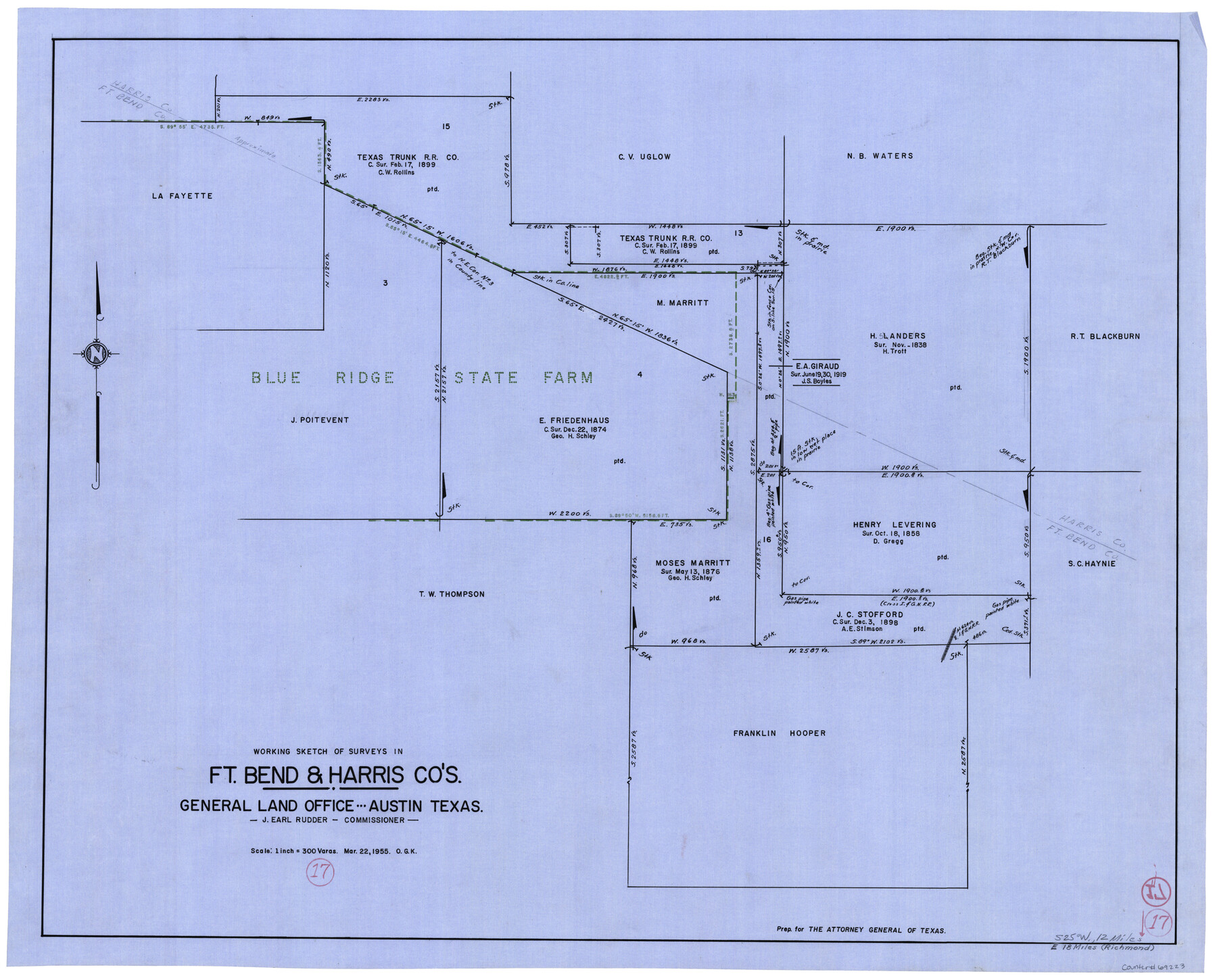 69223, Fort Bend County Working Sketch 17, General Map Collection
