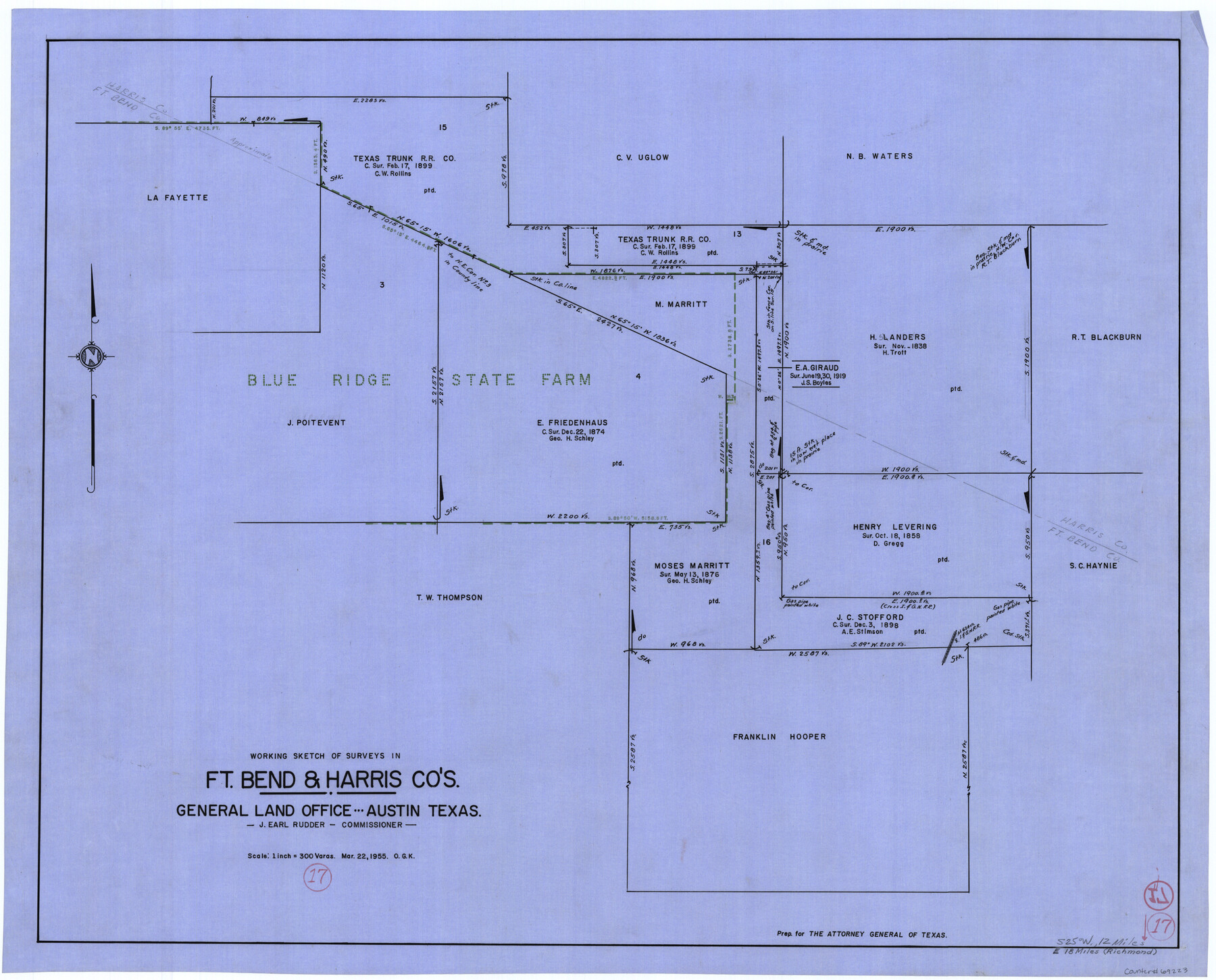 69223, Fort Bend County Working Sketch 17, General Map Collection