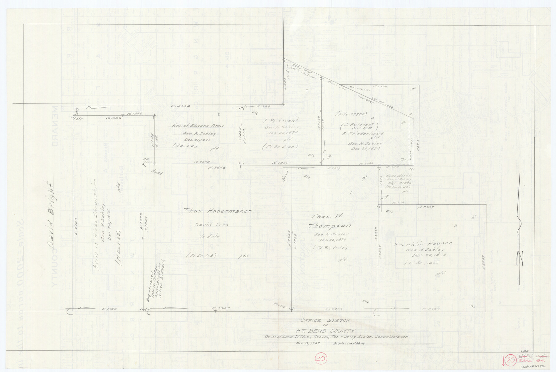 69226, Fort Bend County Working Sketch 20, General Map Collection