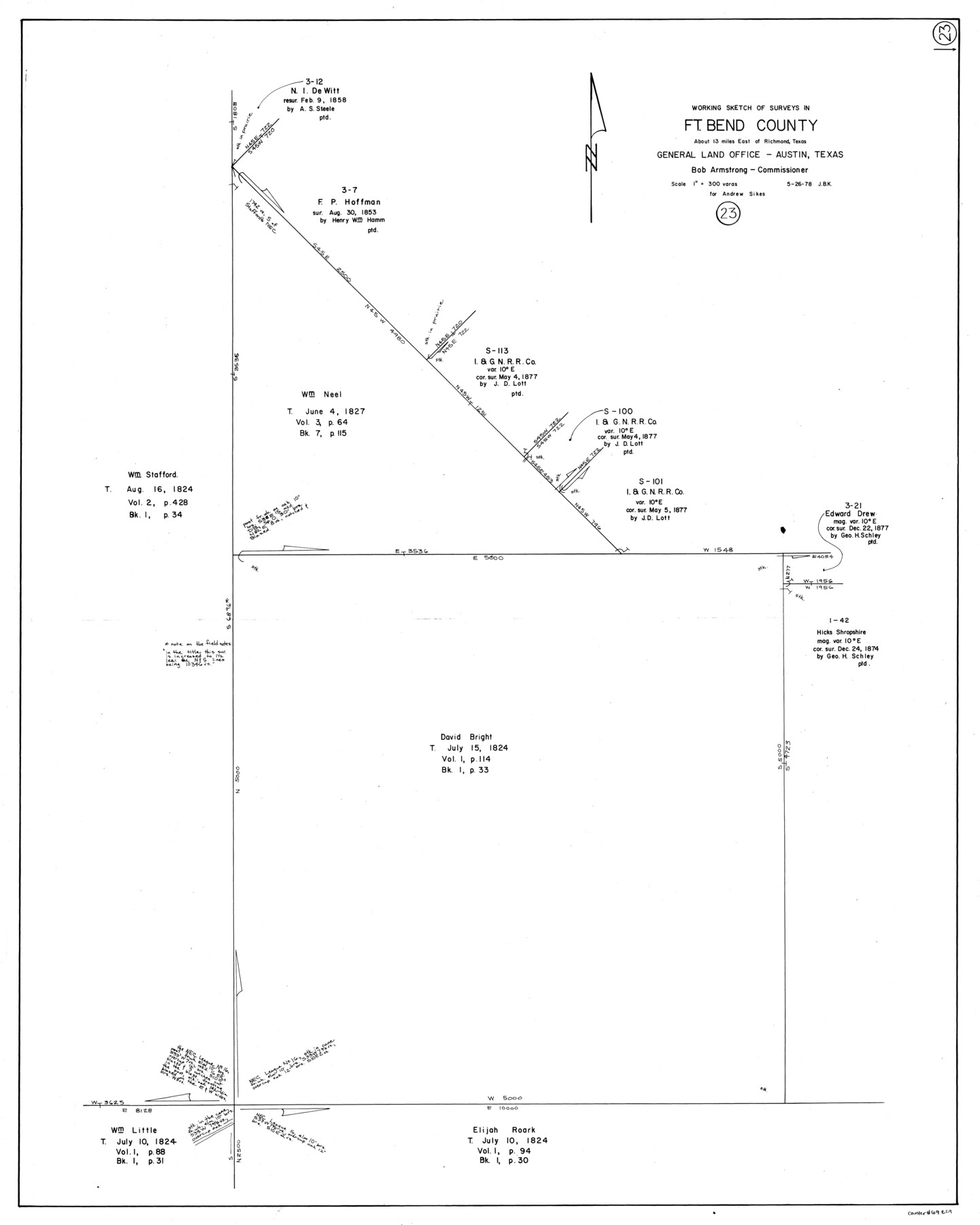 69229, Fort Bend County Working Sketch 23, General Map Collection