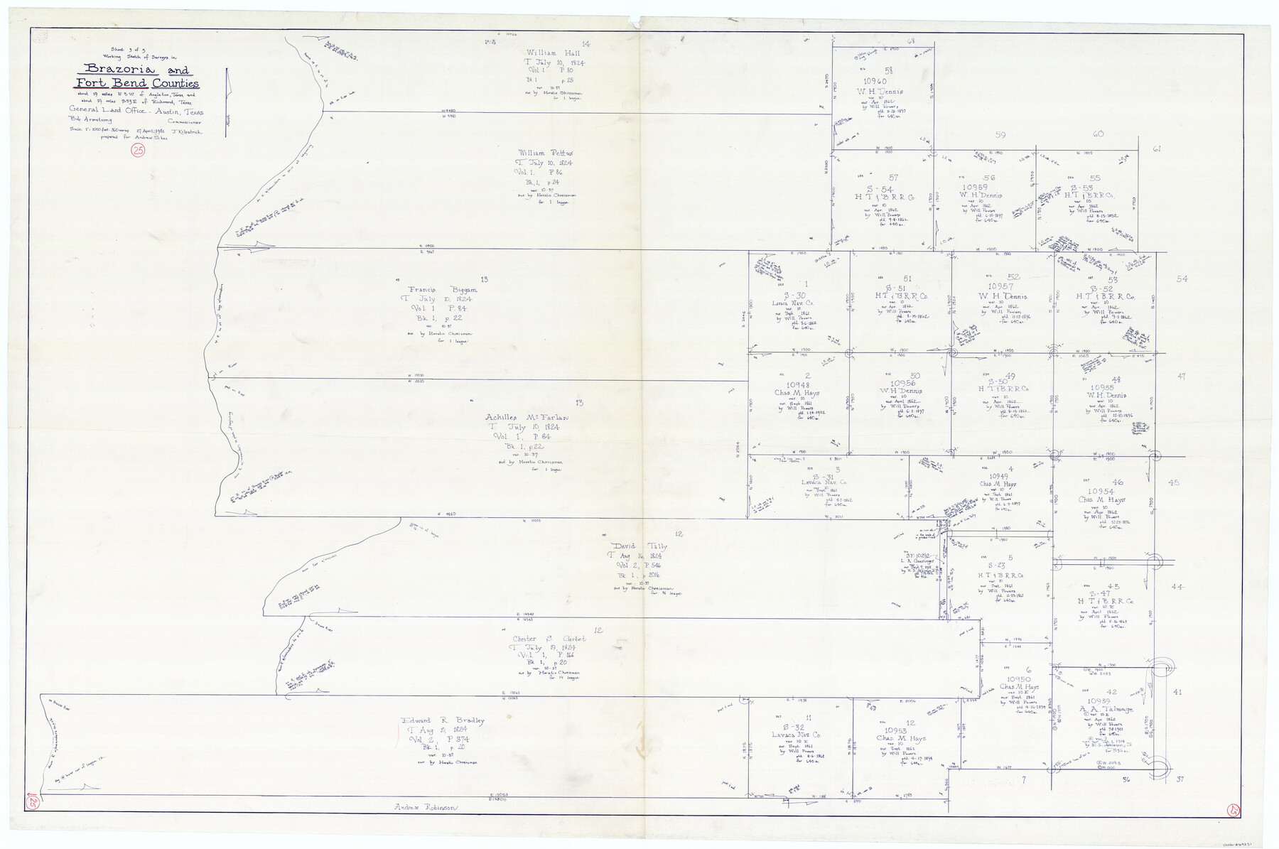 69231, Fort Bend County Working Sketch 25, General Map Collection