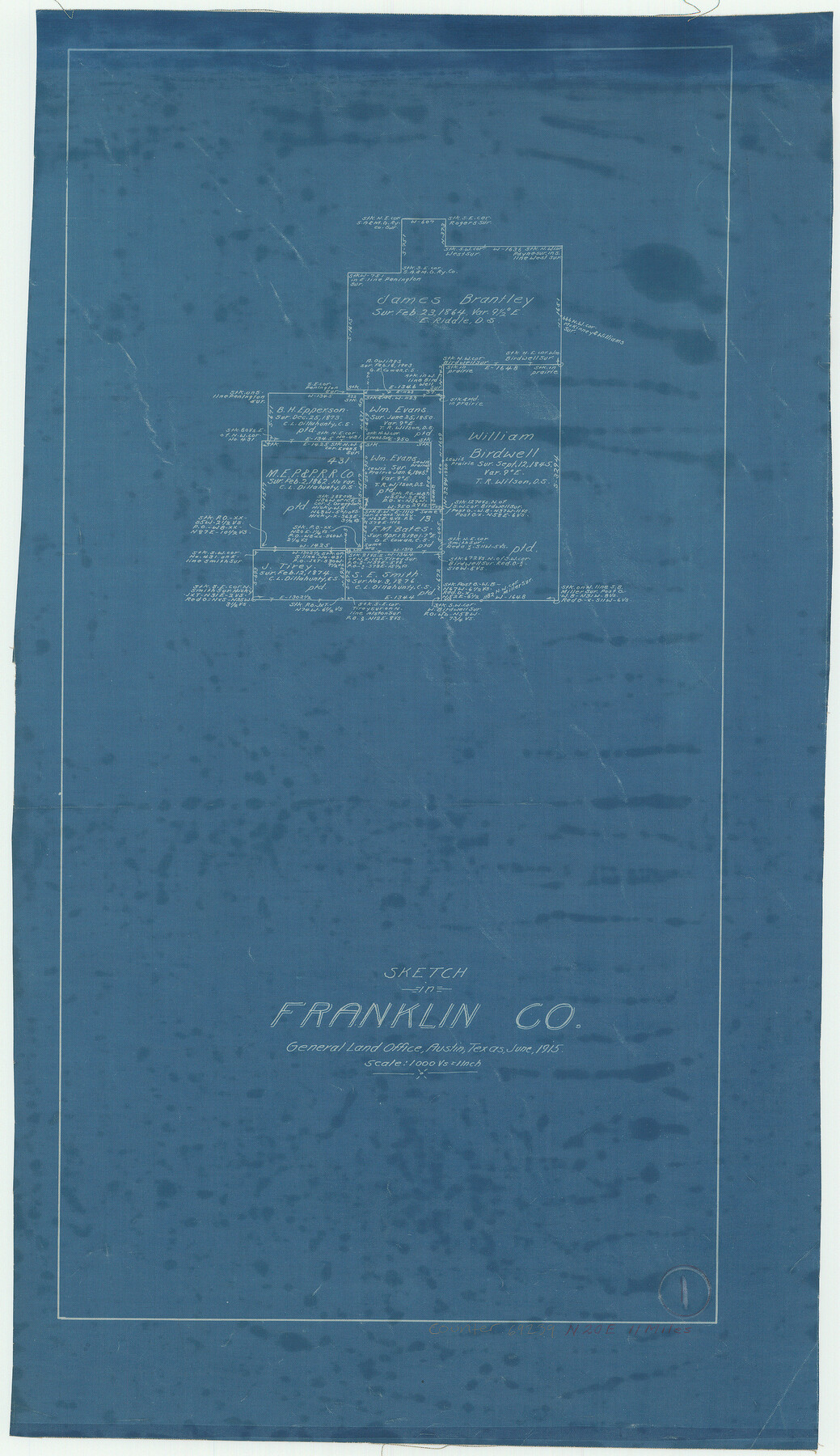 69239, Franklin County Working Sketch 1, General Map Collection