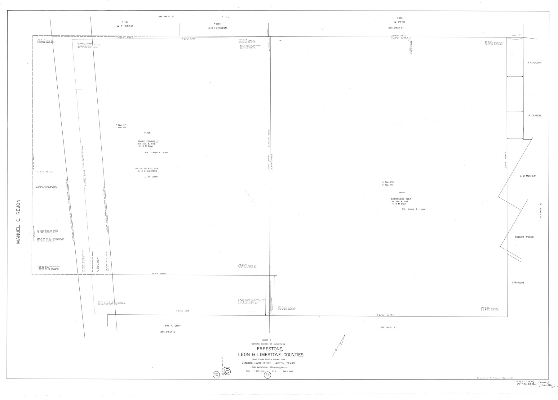 69255, Freestone County Working Sketch 13, General Map Collection