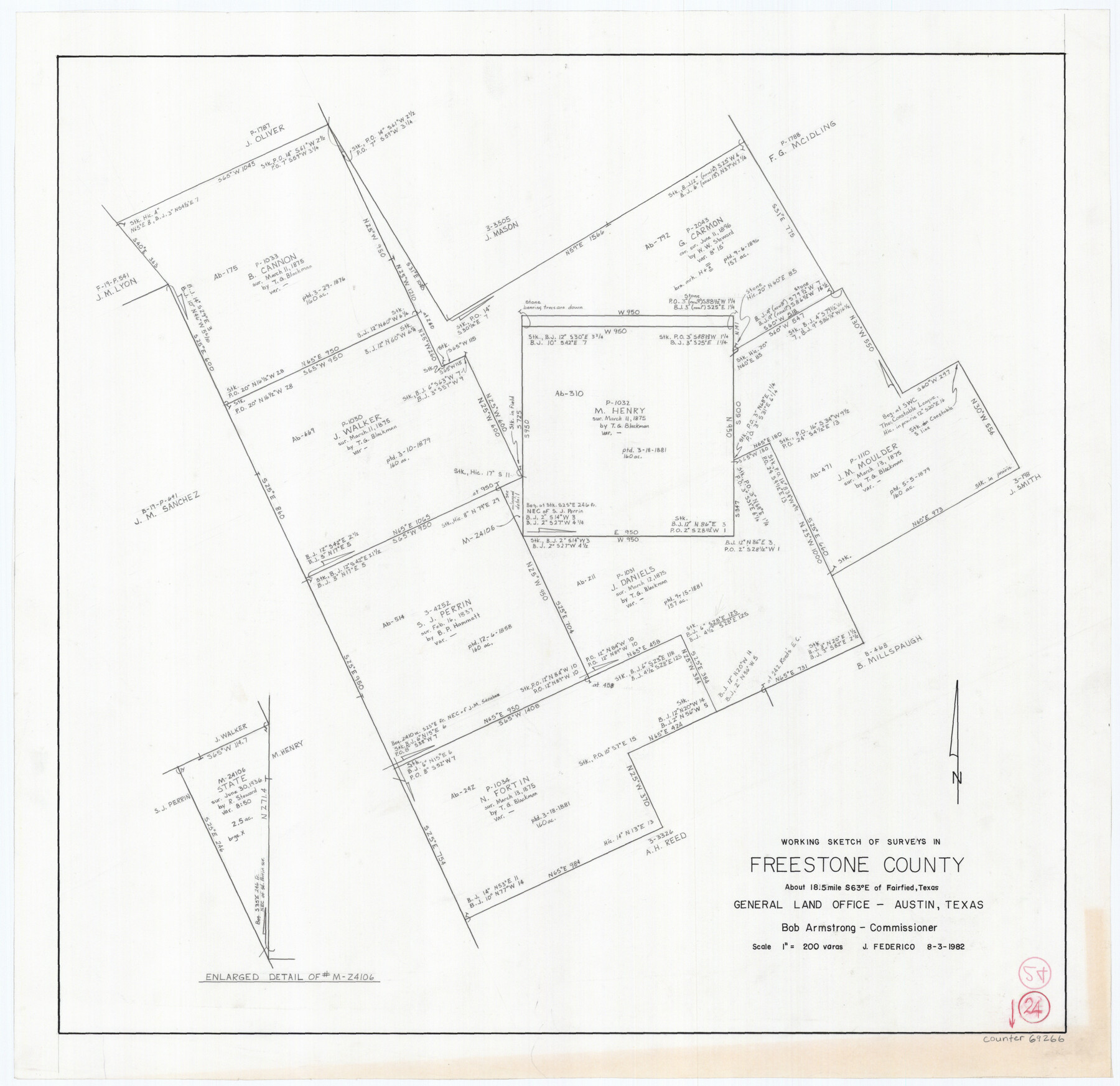 69266, Freestone County Working Sketch 24, General Map Collection