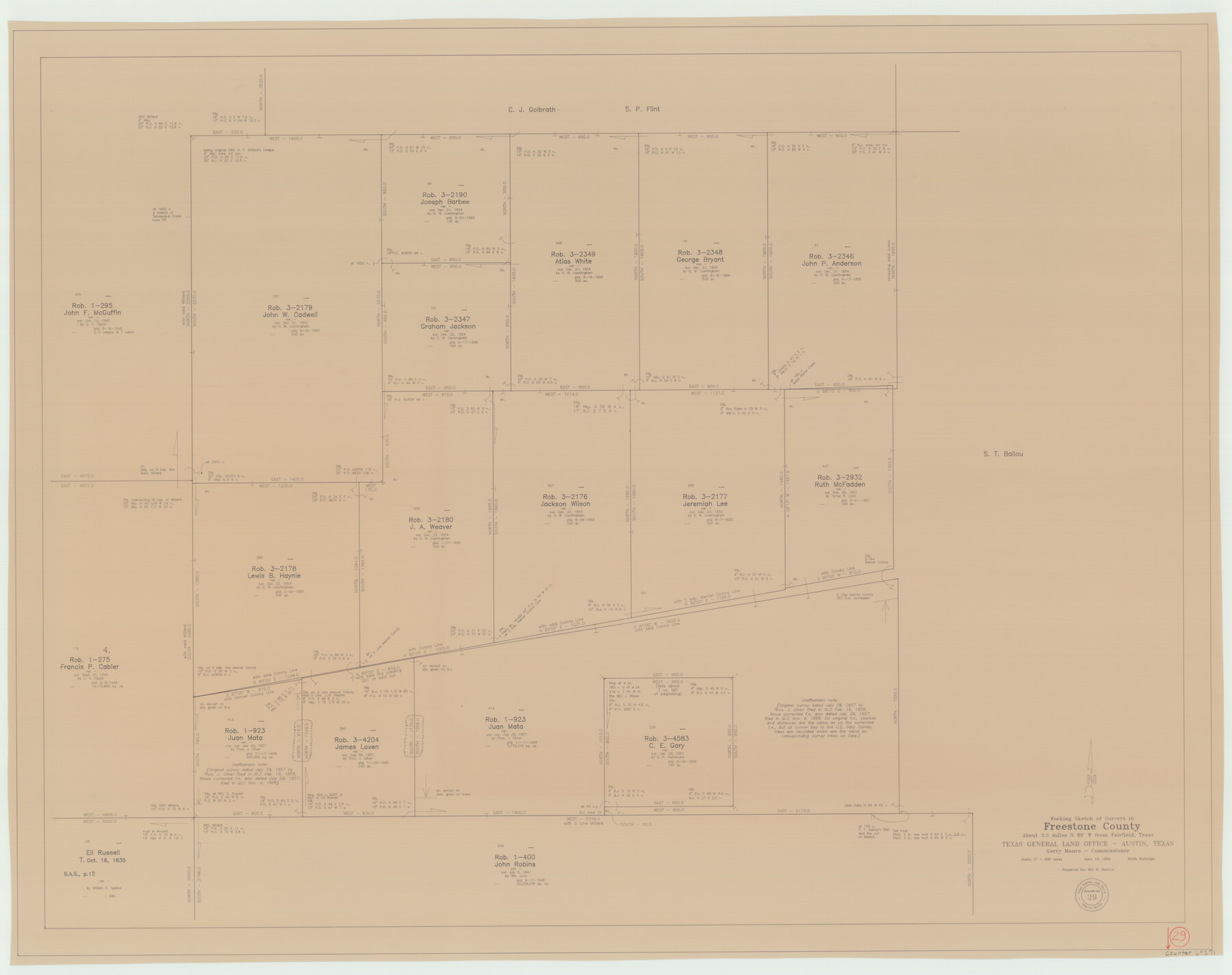 69271, Freestone County Working Sketch 29, General Map Collection