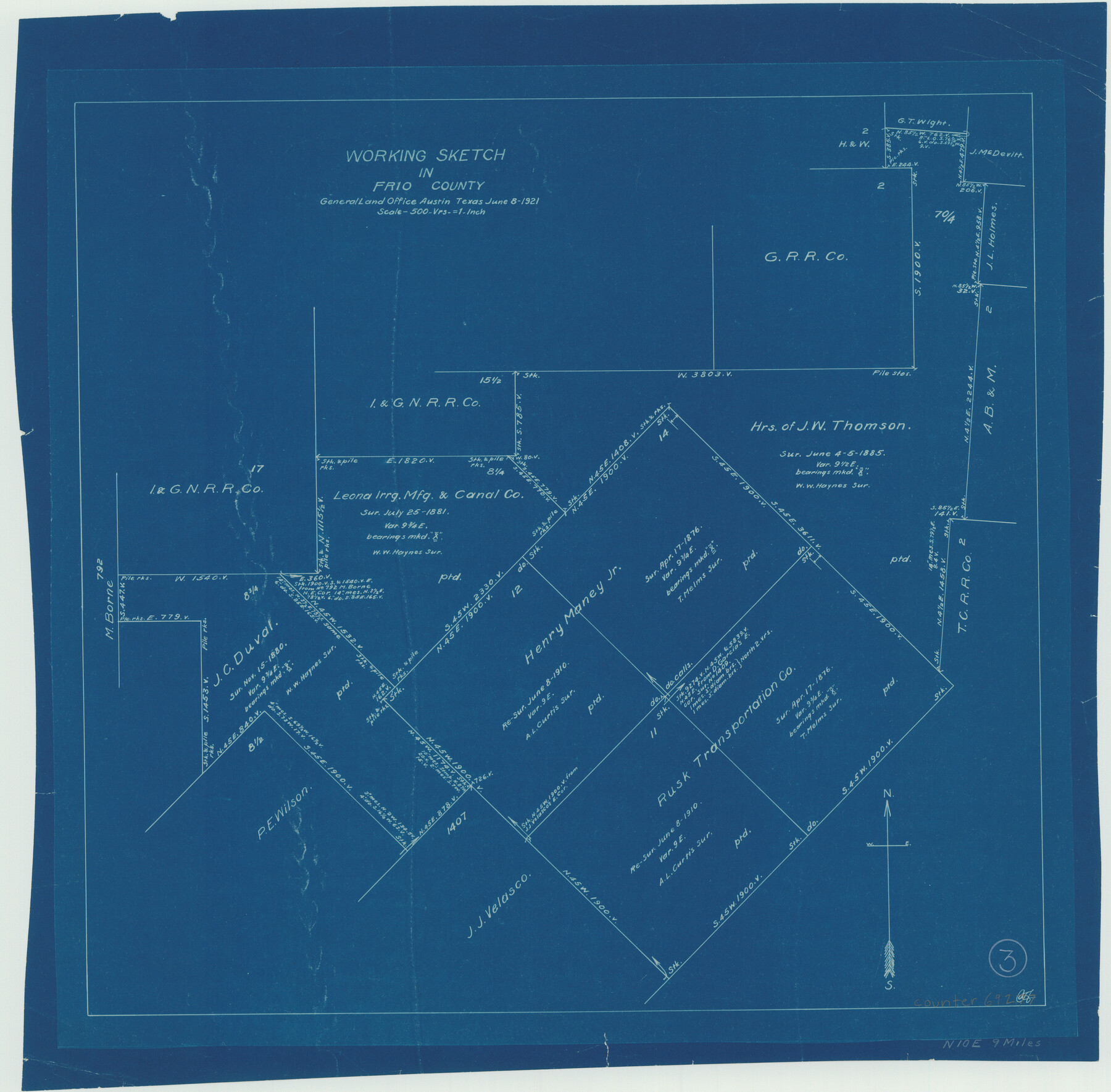 69277, Frio County Working Sketch 3, General Map Collection