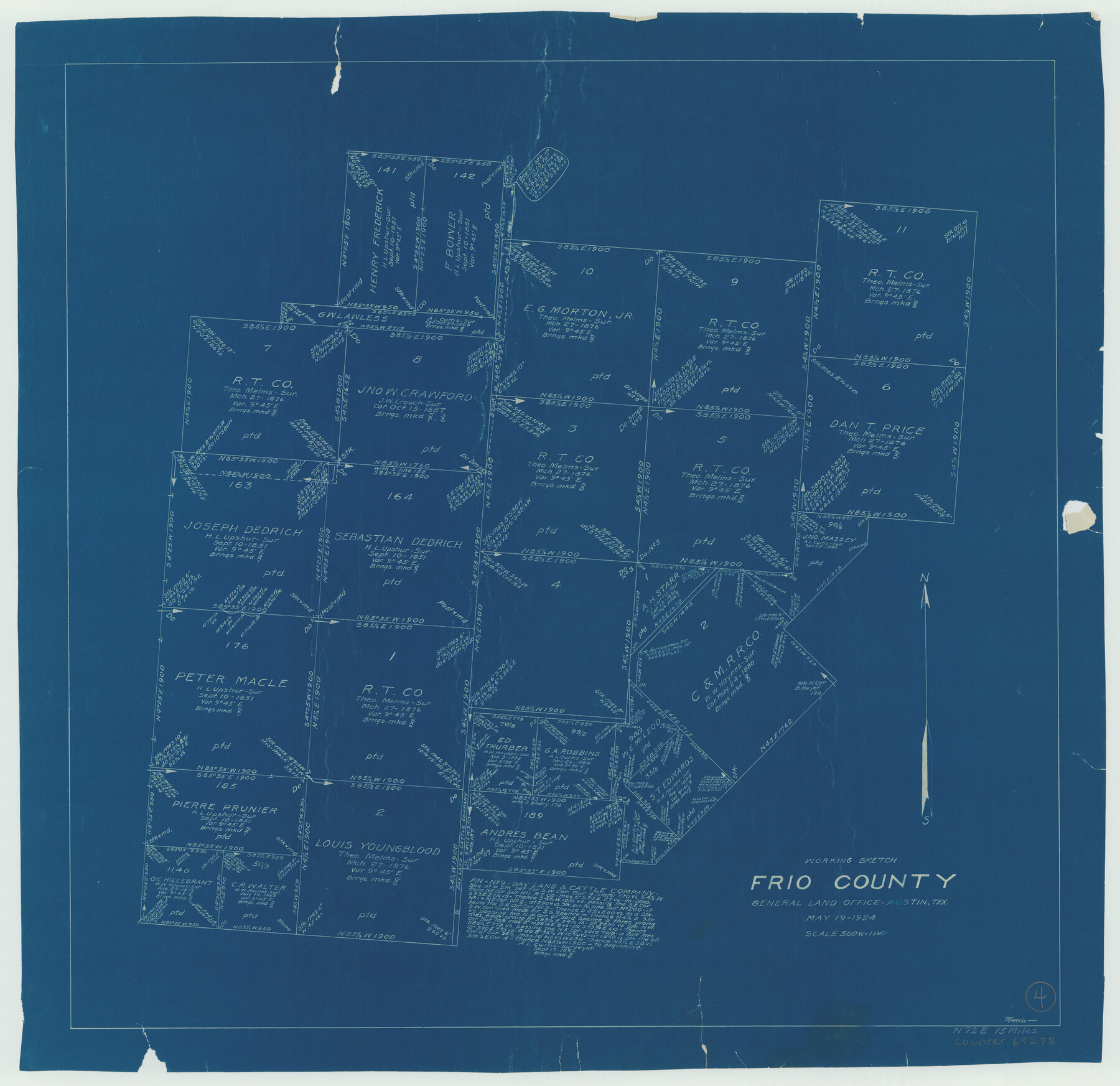 69278, Frio County Working Sketch 4, General Map Collection