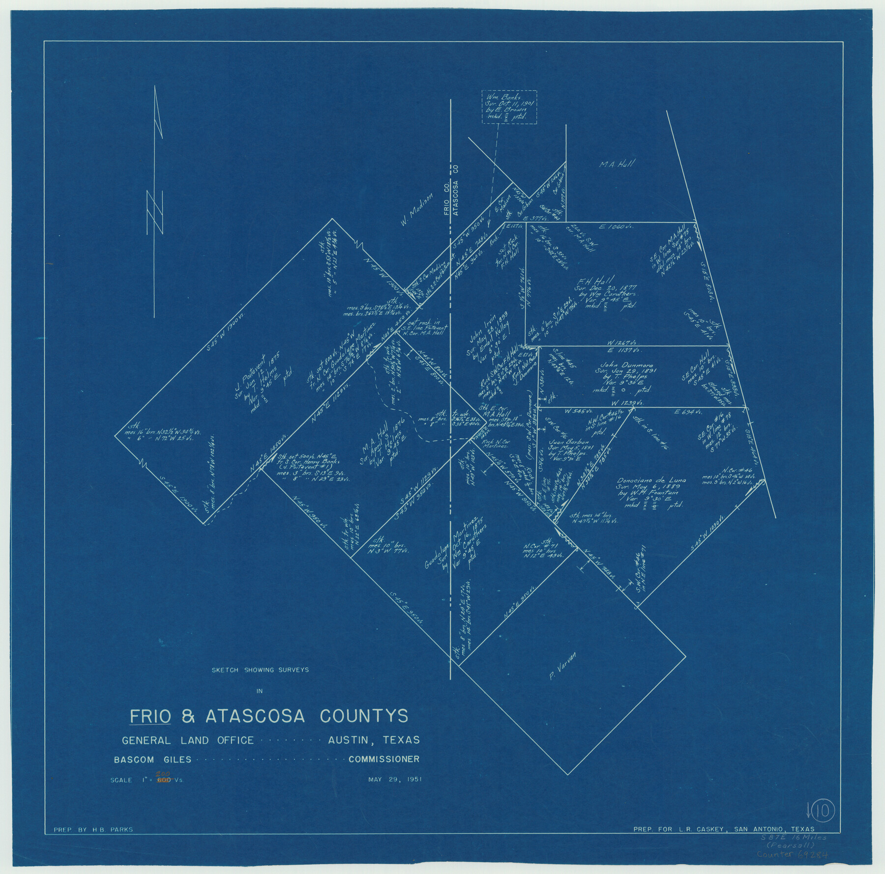 69284, Frio County Working Sketch 10, General Map Collection