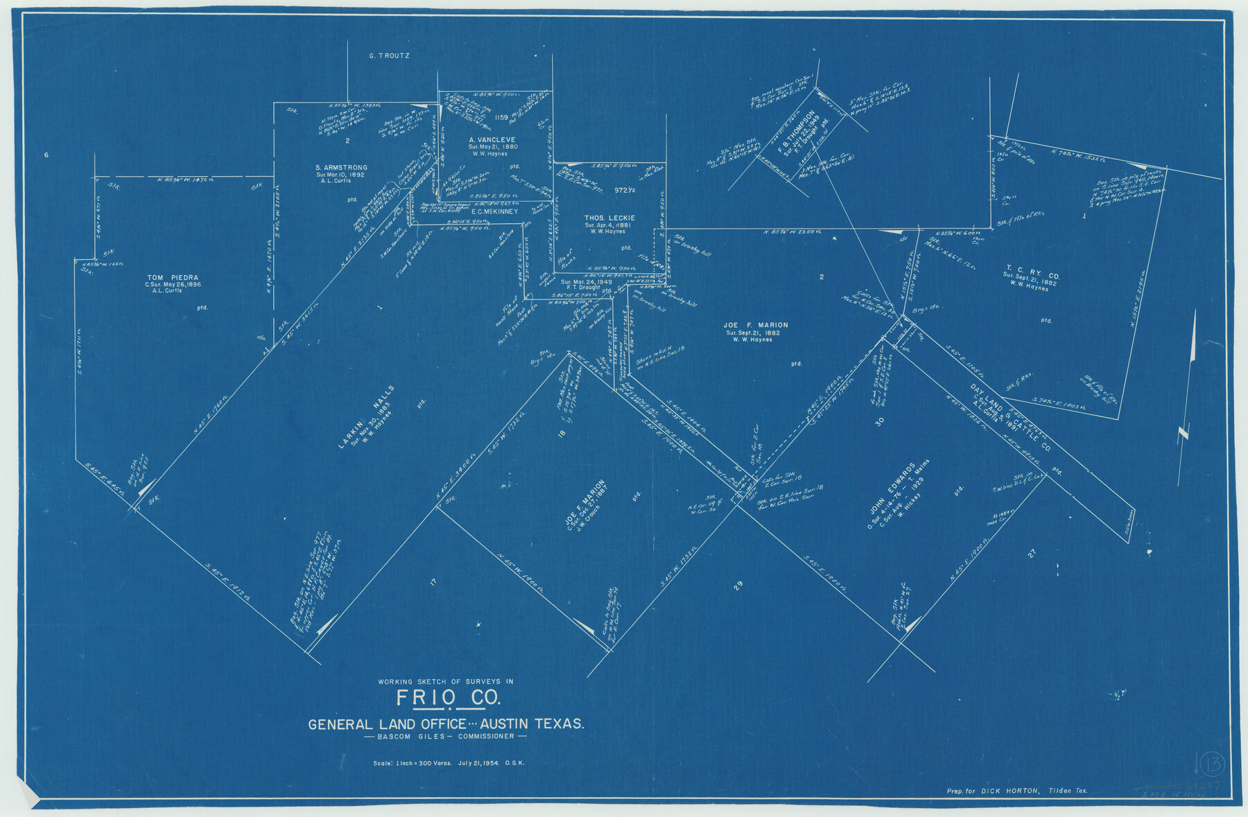 69287, Frio County Working Sketch 13, General Map Collection